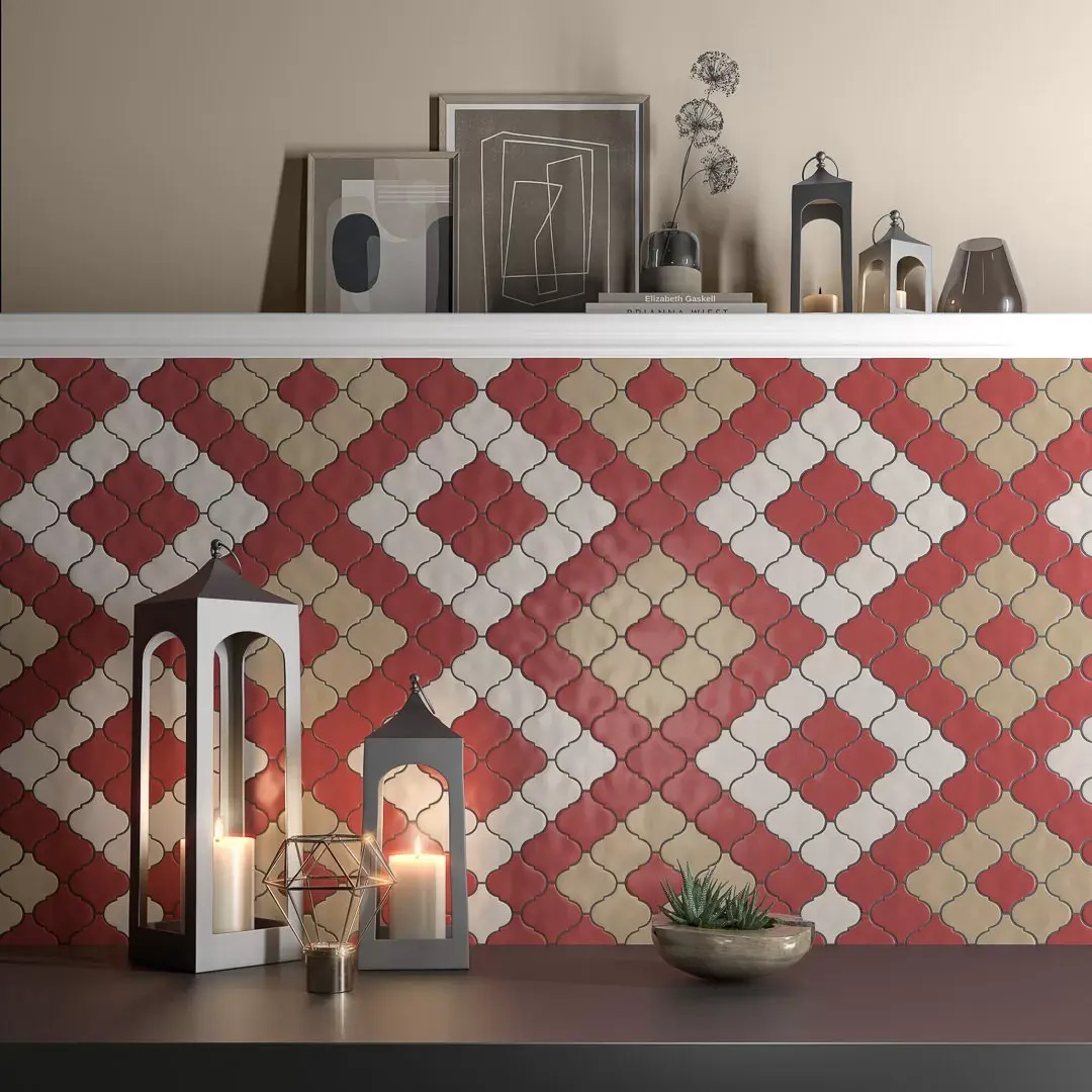 Керамическая плитка Kerama Marazzi KM2630M0061N Арабески Марокко красный матовый 26x30