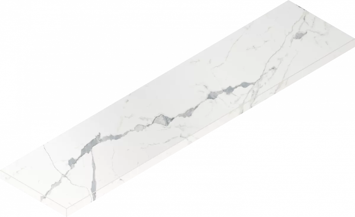 Ступень Италон Стелларис Статуарио Уайт угловая левая 620070002605 белый 33x120