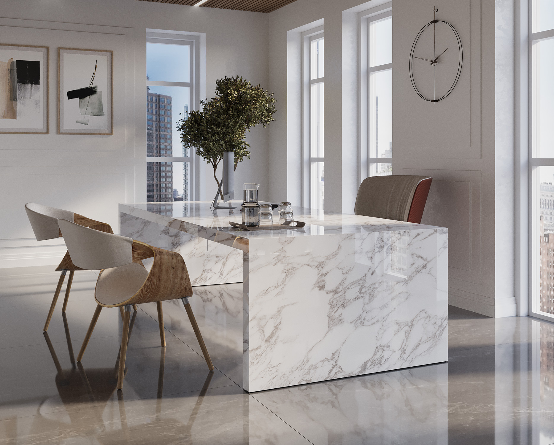 Керамогранит СтароСлэбс Marquina Night High Glossy 120x278 черный