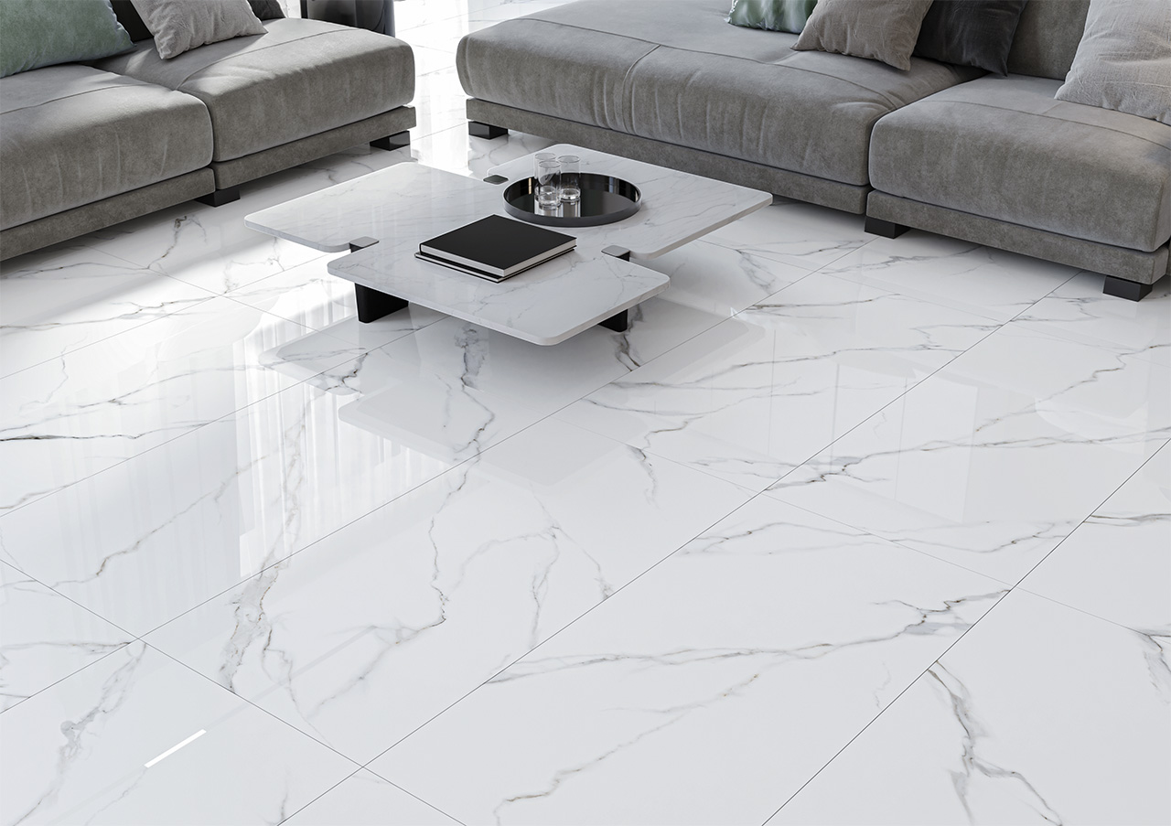 Керамогранит Старо Taj Bianco Polished 60x120 белый