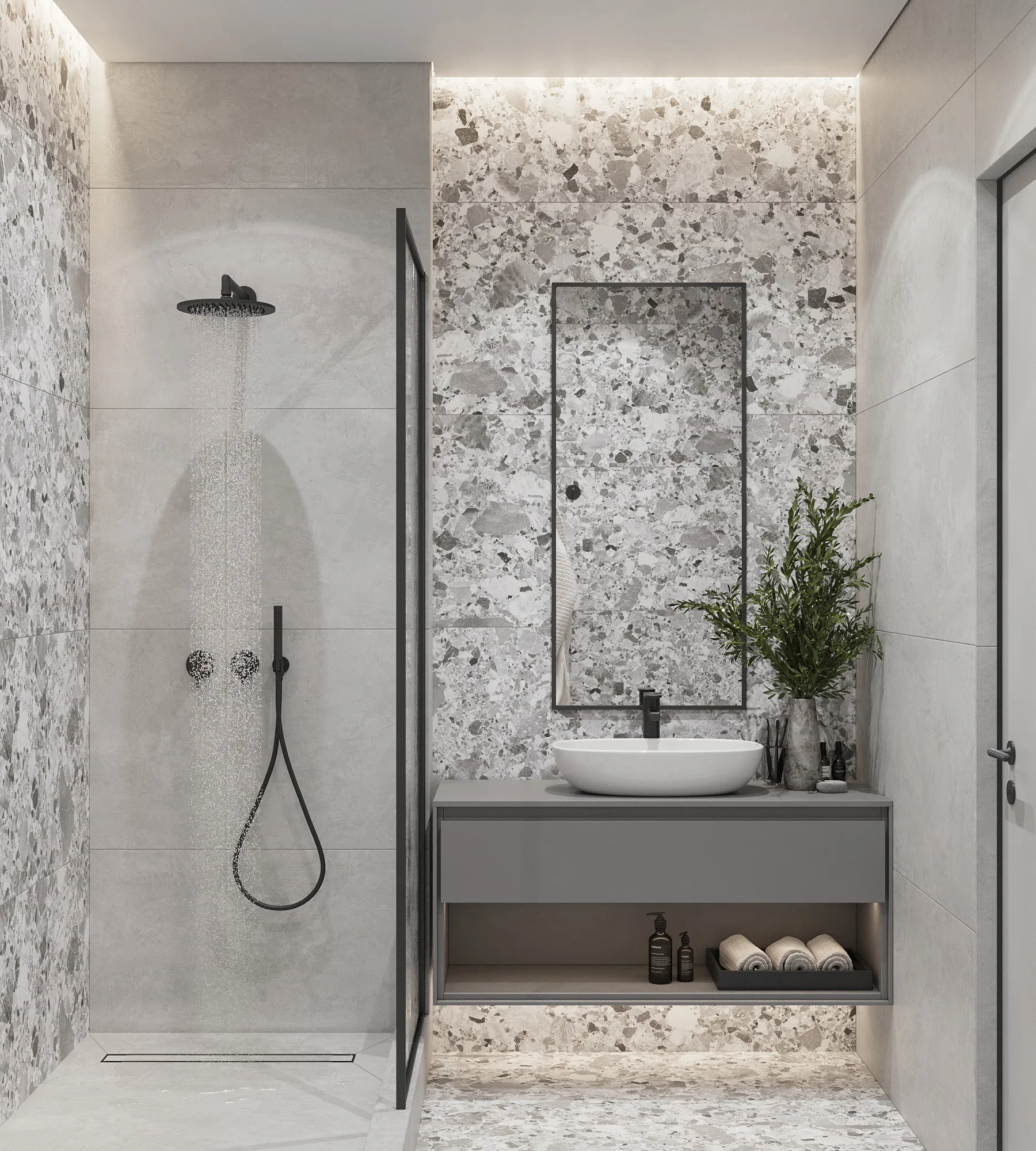 Керамогранит Креанза SL1004-A Terragona Silver Solido 60x120 серый