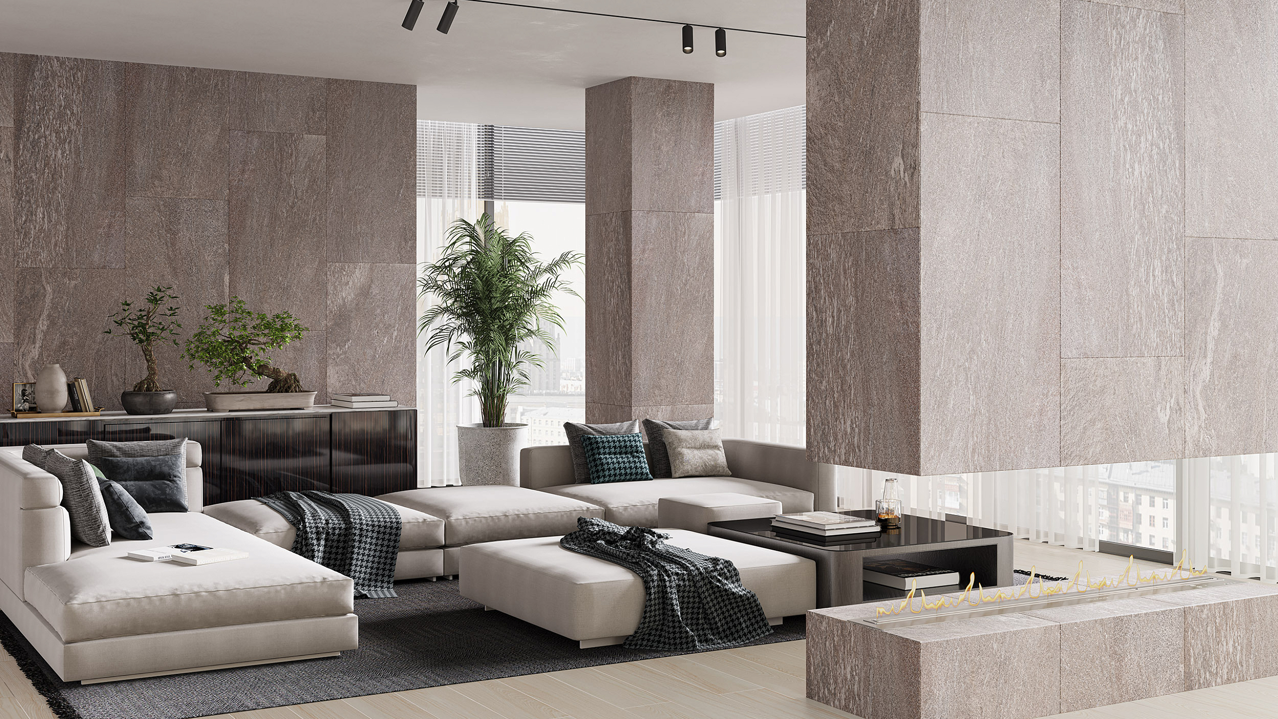 Мозаика Estima TN00 Tramontana Cube Ivory 25x29 бежевый