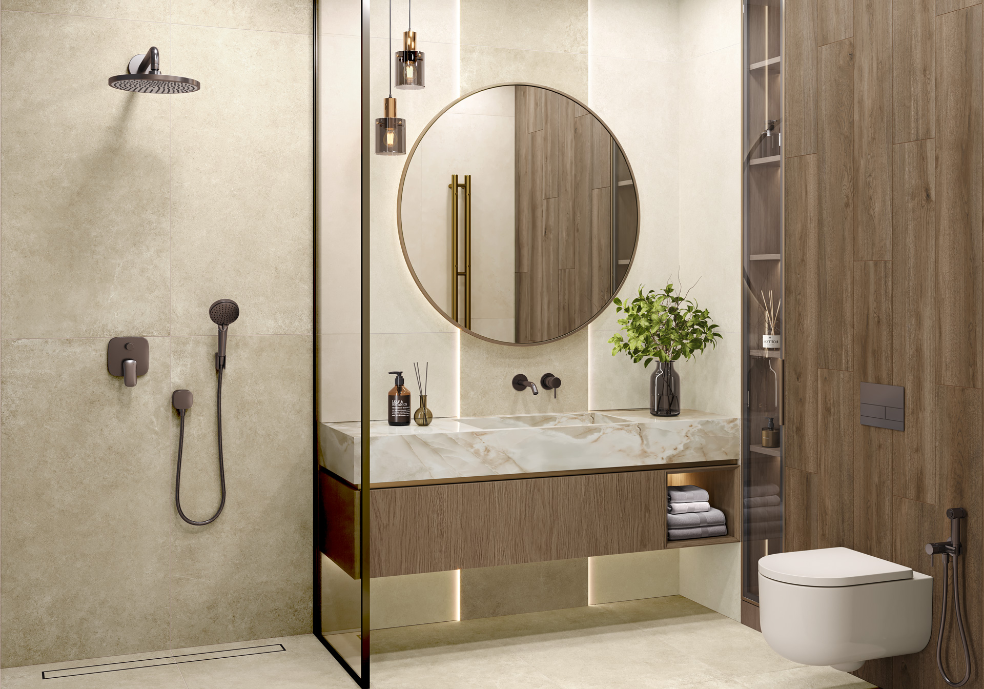 Керамогранит Artkera Group Микроцемент Графит GP60120MIM25M серый 60x120