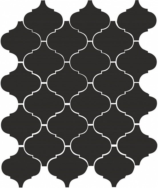 Керамическая плитка Kerama Marazzi 65001 Арабески глянцевый черный 26x30