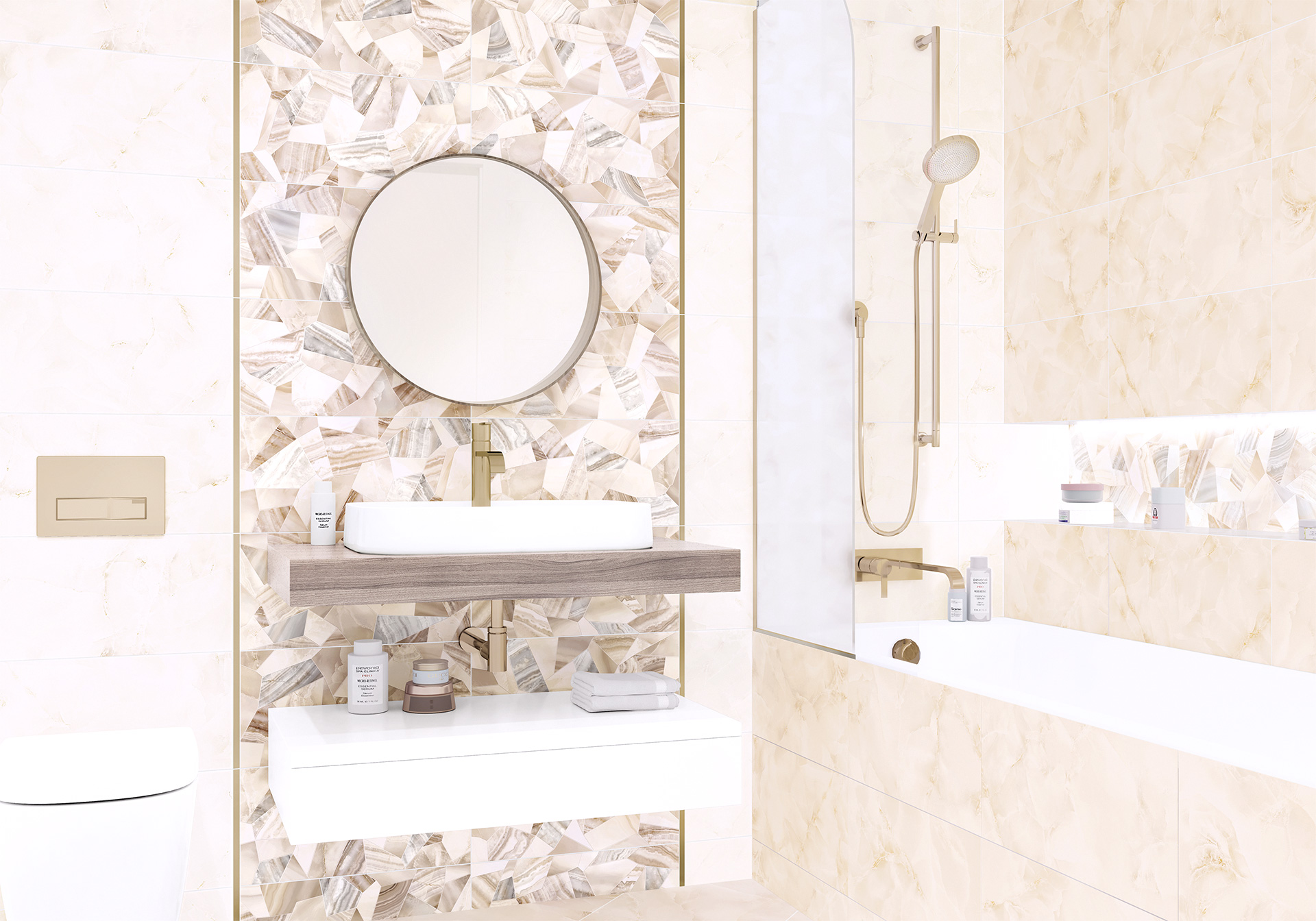 Керамическая плитка Alma Ceramica Бергамо TWU09BGM707 серый 24.9x50