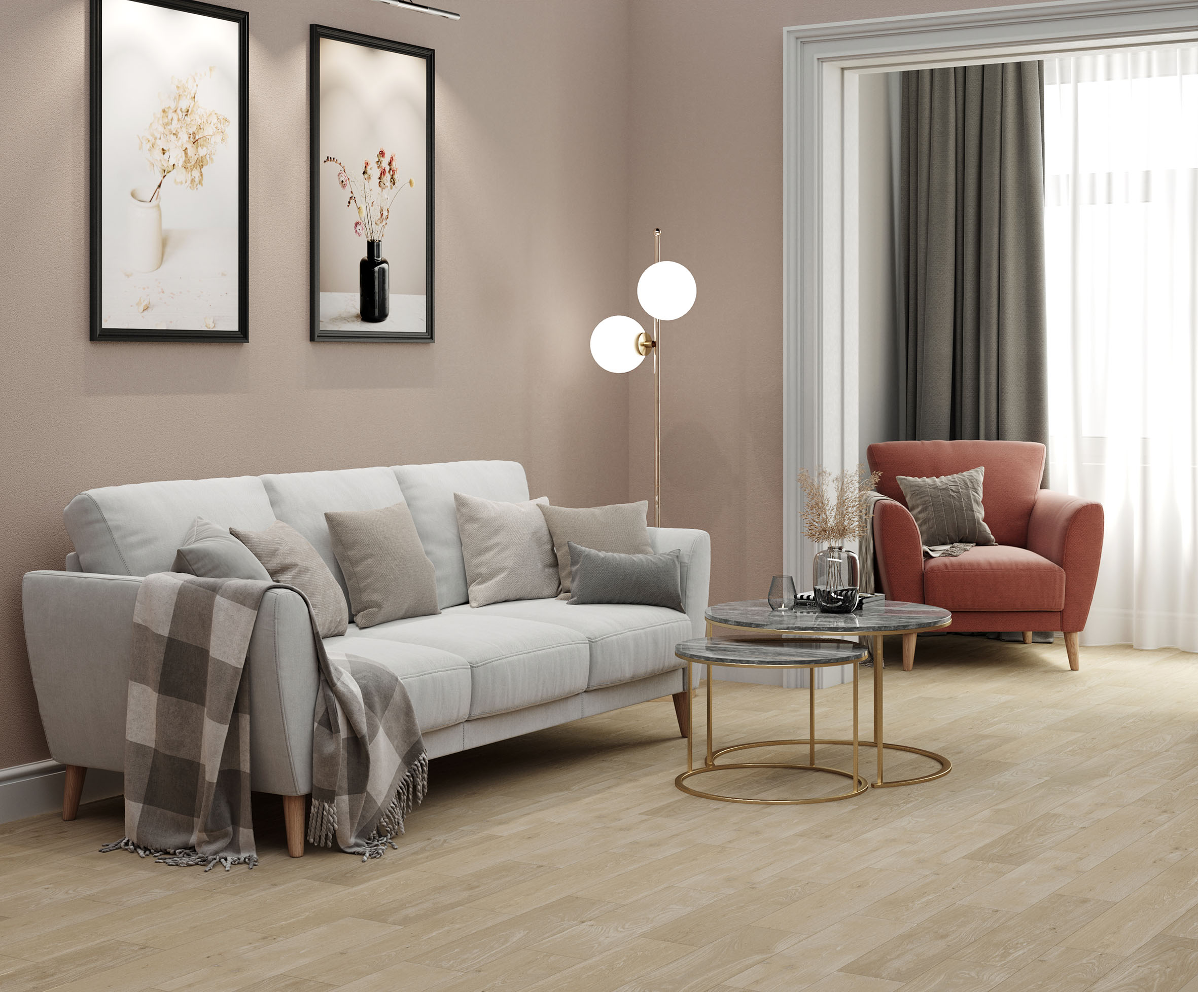 Керамогранит (AT 0015) Laparet Atacama бежевый 15x60 матовый