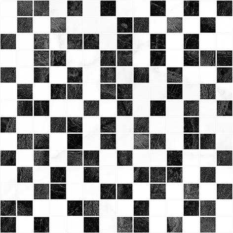 Мозаика Laparet Crystal чёрный+белый 30x30 глянцевый