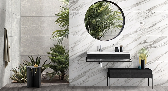 Мозаика Vitra MarbleSet Оробико Темный Греж R9 30x30 лаппатированный