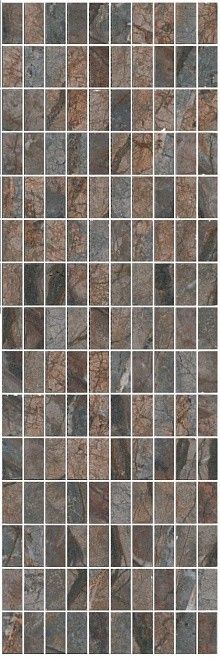 Декор Kerama Marazzi MM12143 Театро коричневый мозаичный 25x75