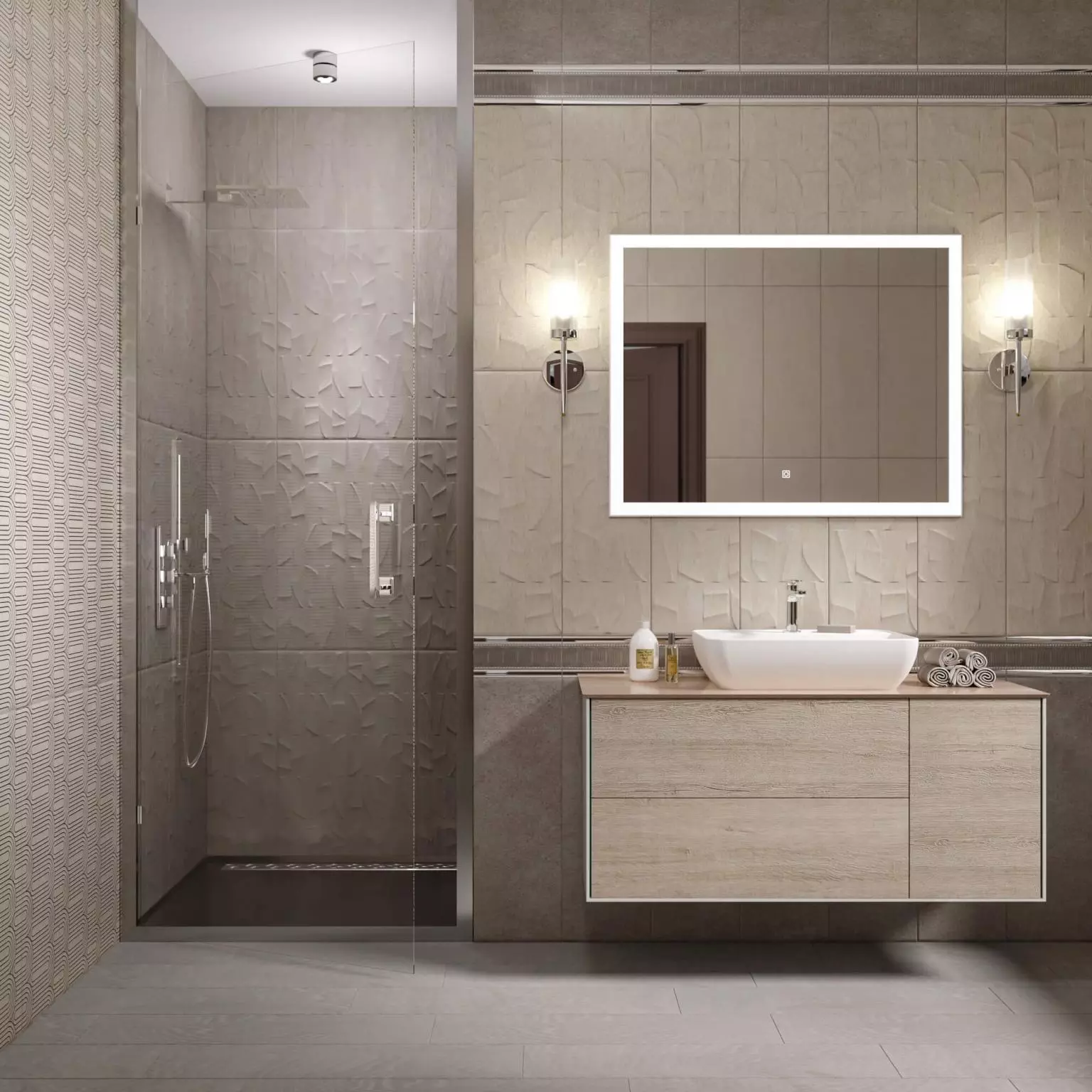 Декор Kerama Marazzi MM12136 Безана серый светлый мозаичный 25x25