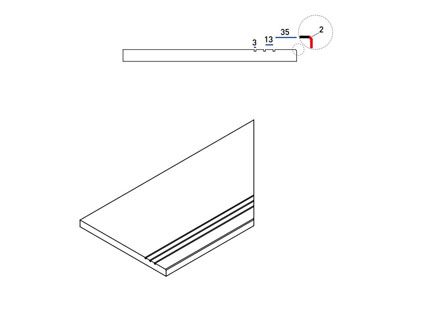 Бортик правый Italon NL-Wood Х2 Pepper 30x60