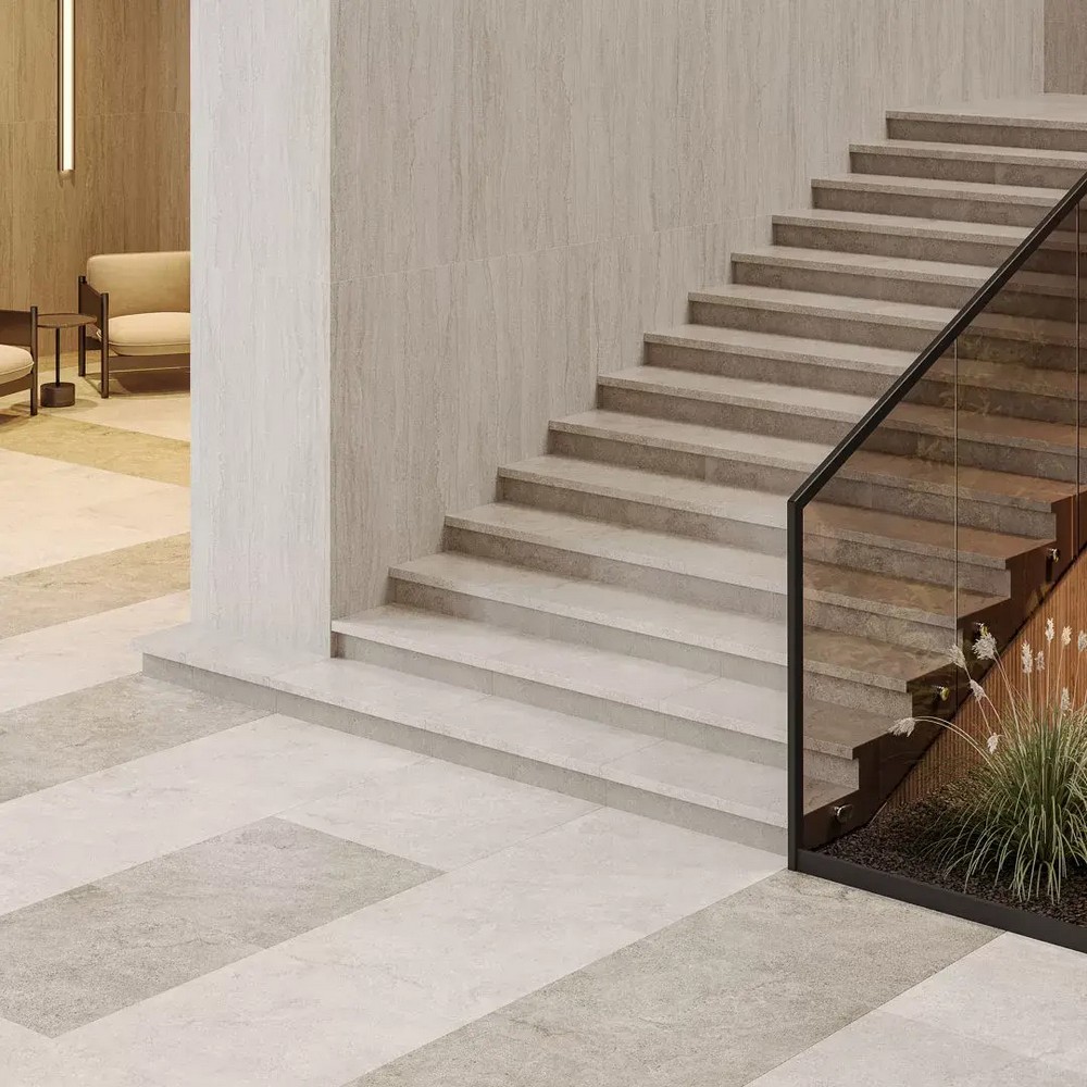 Ступень Kerama Marazzi KM8080G0061RGCA угловая клееная Портленд антрацит матовый обрезной 33x33