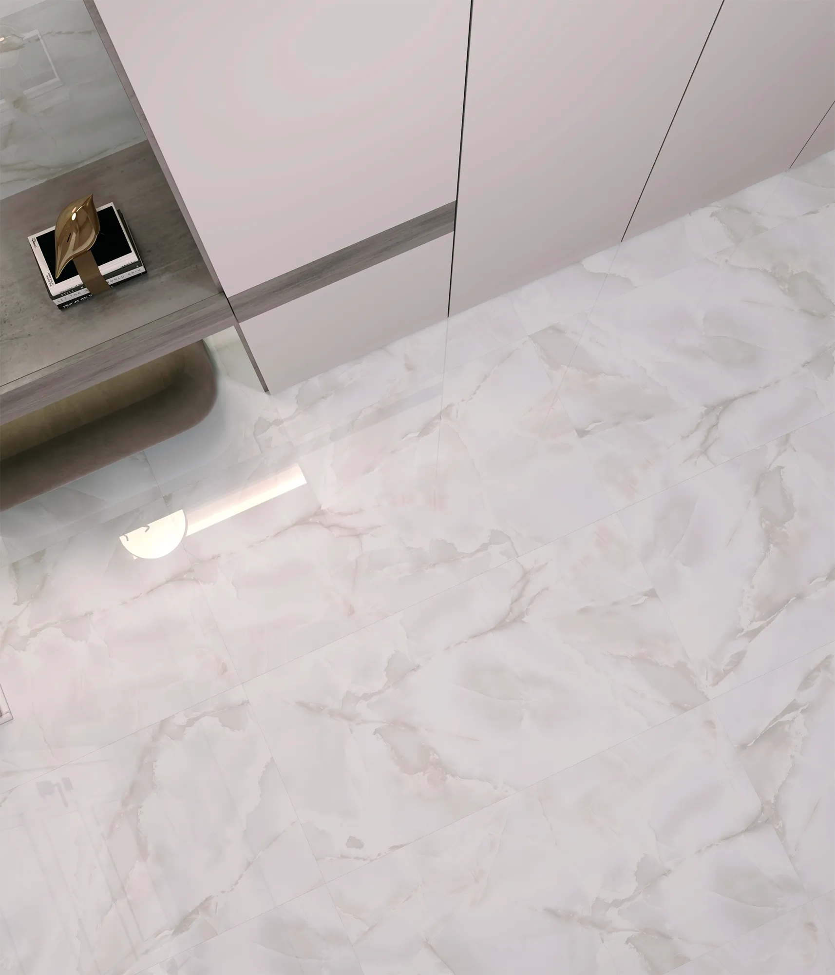 Керамогранит Аркадия Керамика FP1003-A Primo Onyx Full Polished 60x120 белый