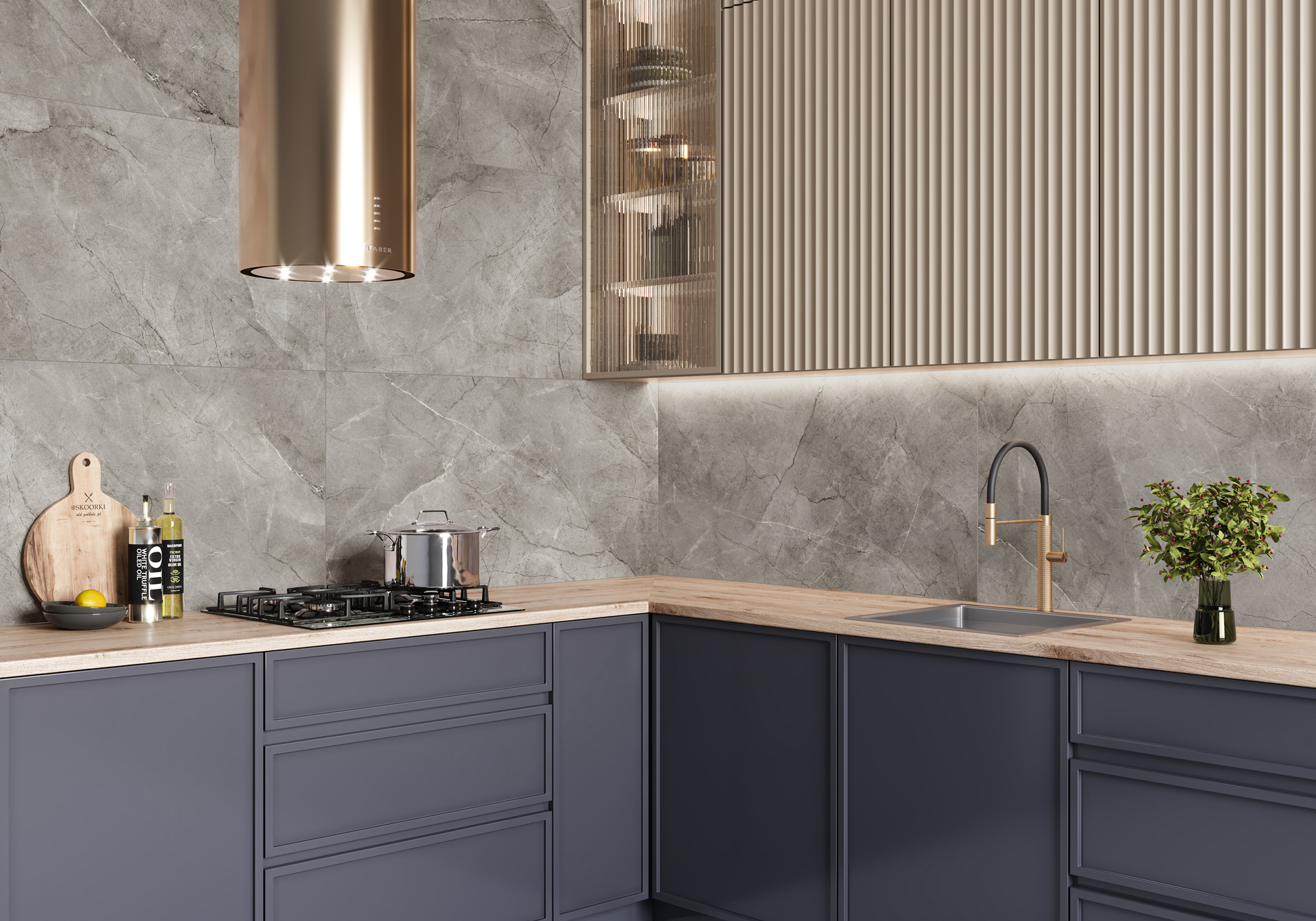 Керамогранит Alma Ceramica Рок Лайн GFU60120RKL40R бежевый 60x120