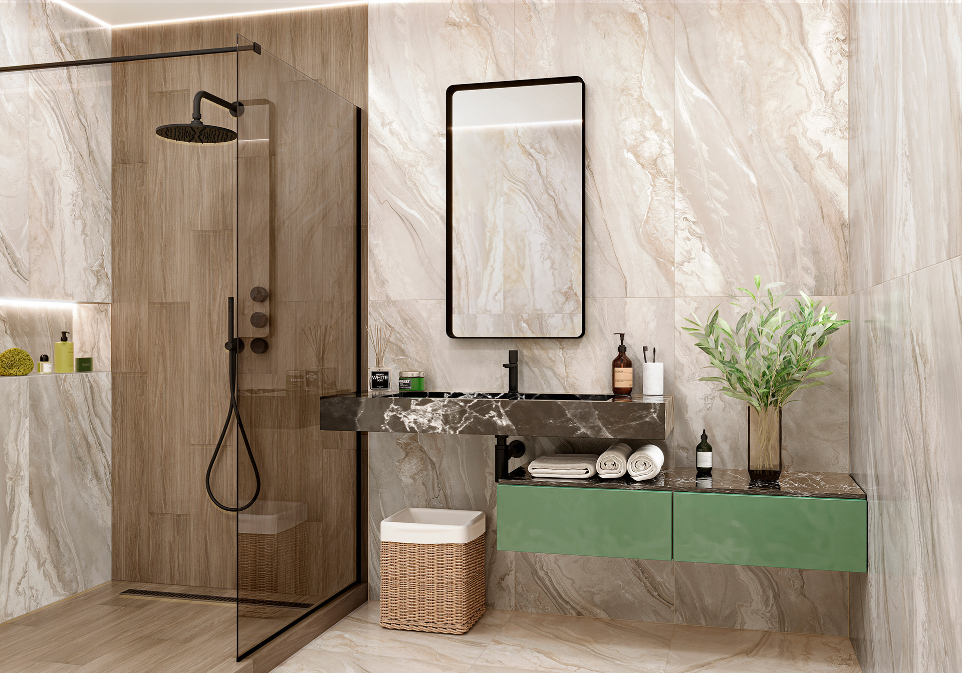 Керамогранит Alma Ceramica Мэджик GFU04MGC64L серый 60x90