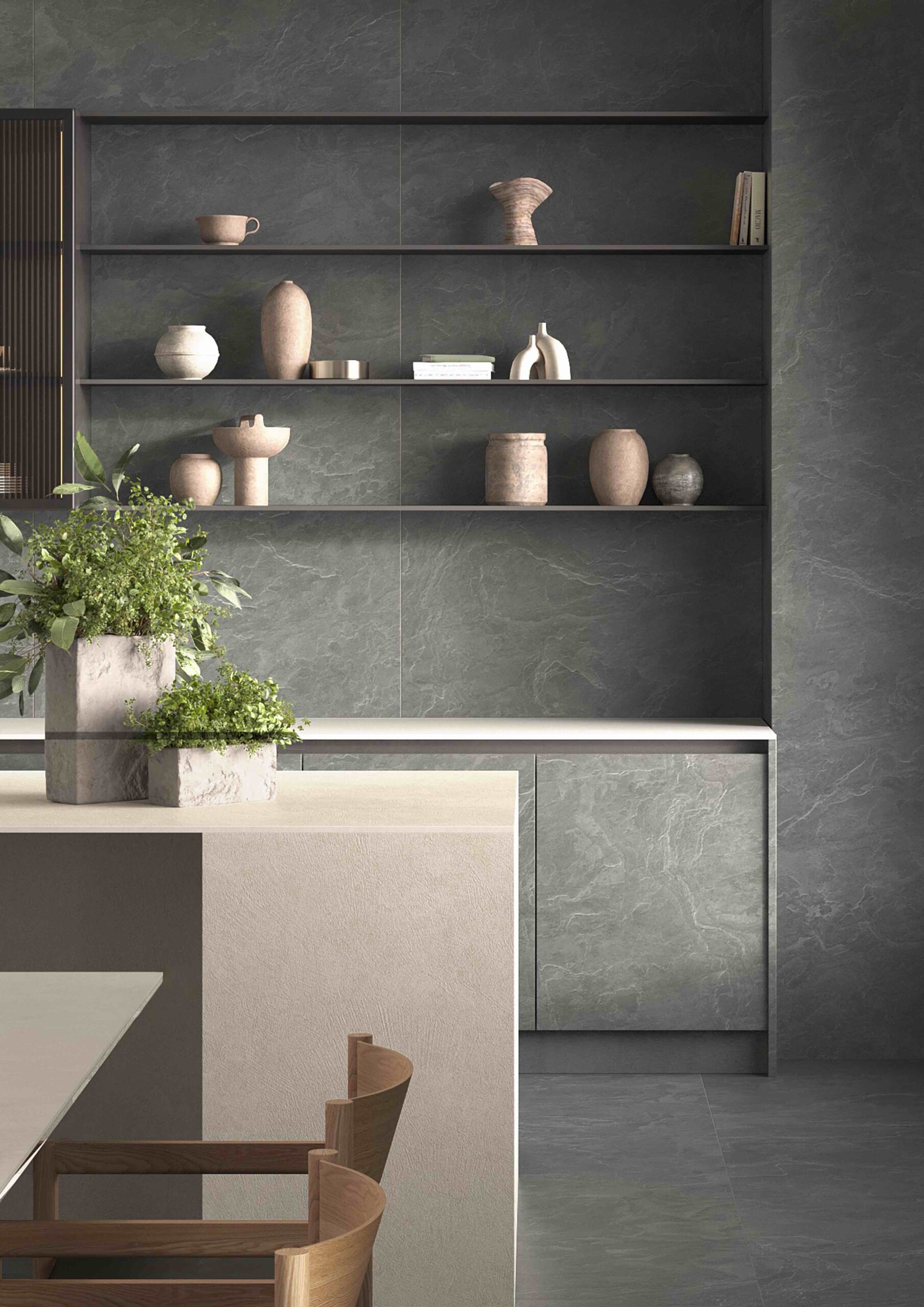 Керамогранит Laminam Слэйт Аляска 12 LAMF012612_IT белый 162x324