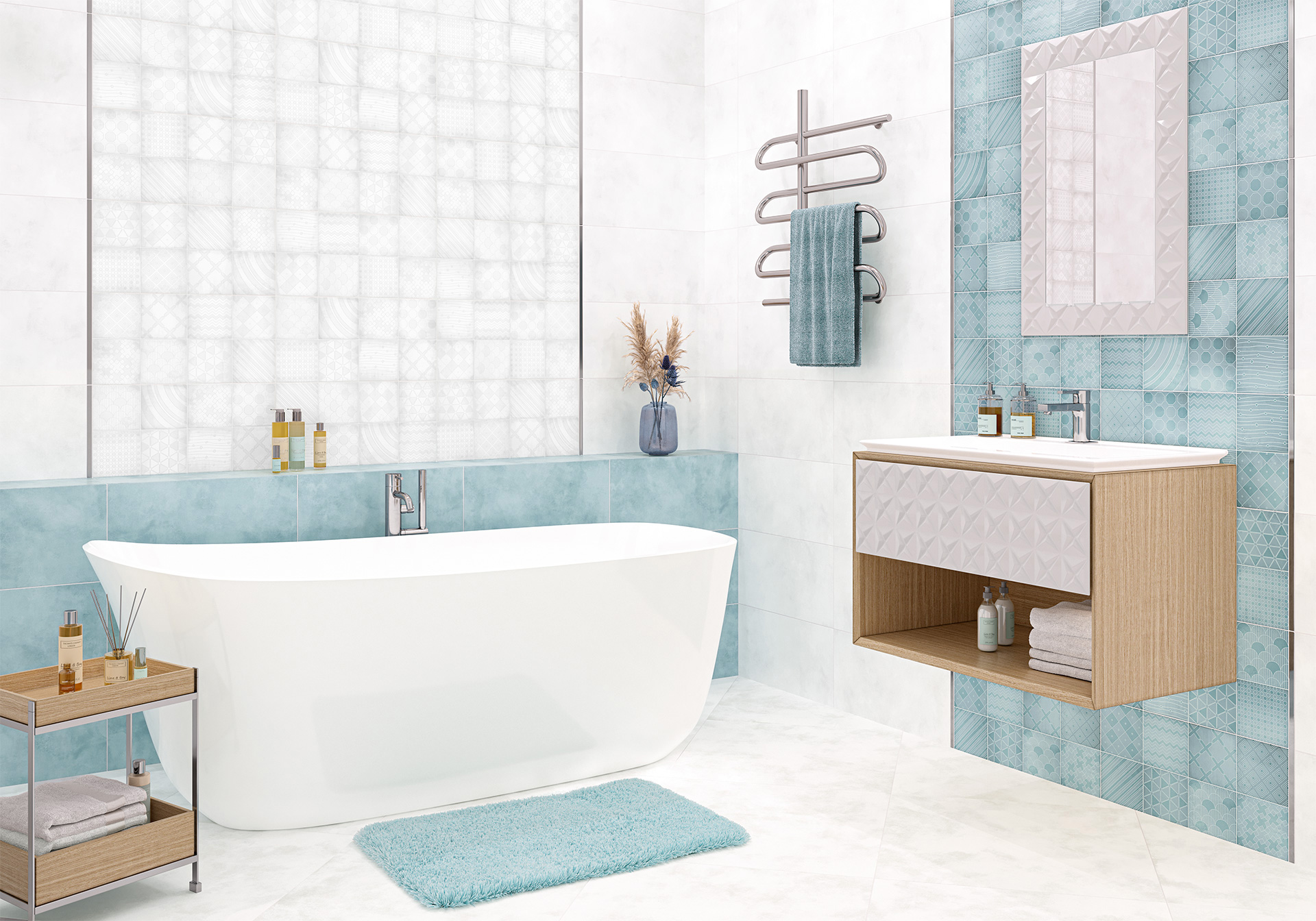 Керамическая плитка Alma Ceramica Ричард TWU09RCD010 белый 24.9x50