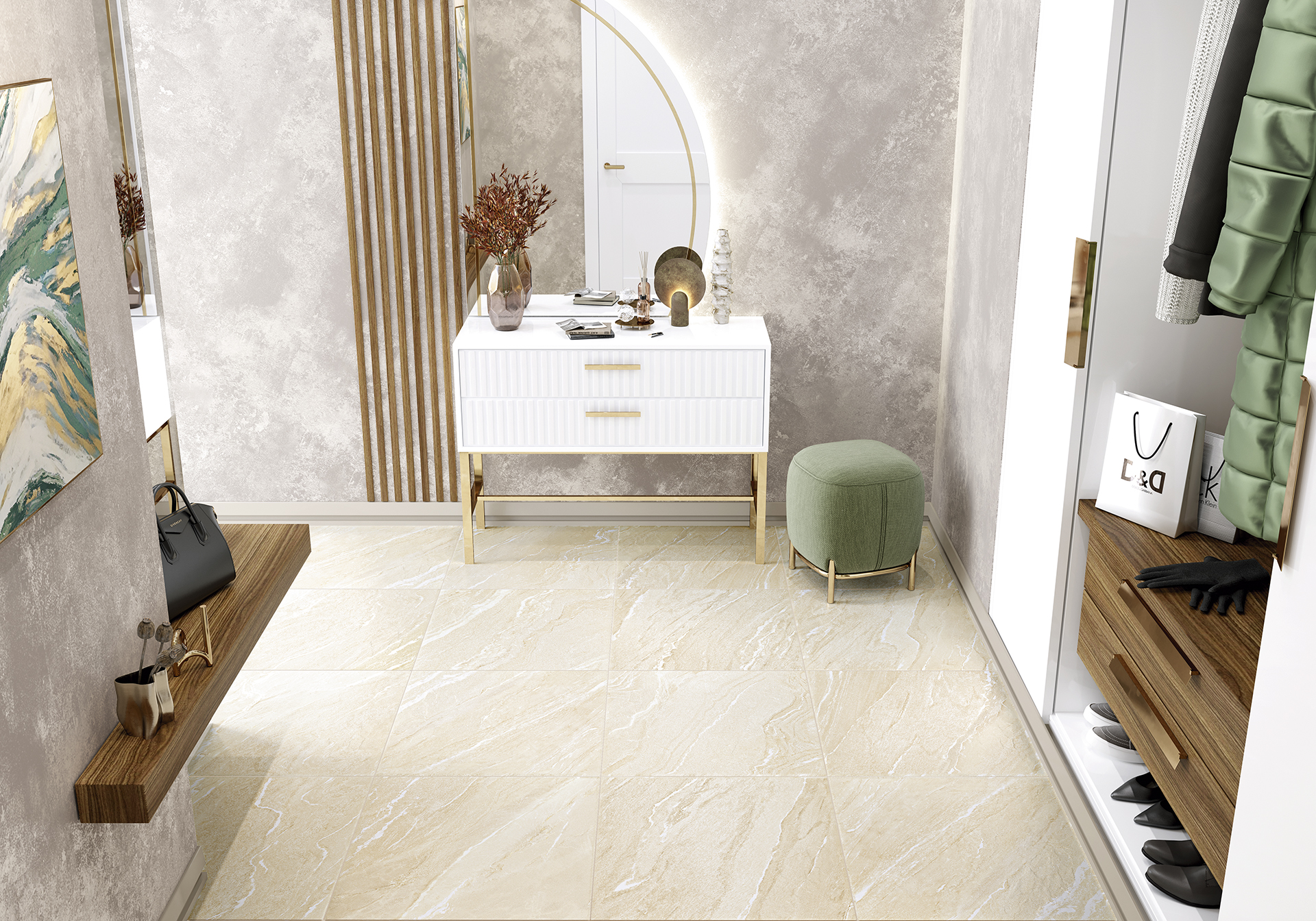 Керамогранит Alma Ceramica Некстстоун GFA57NXT07R серый 57x57