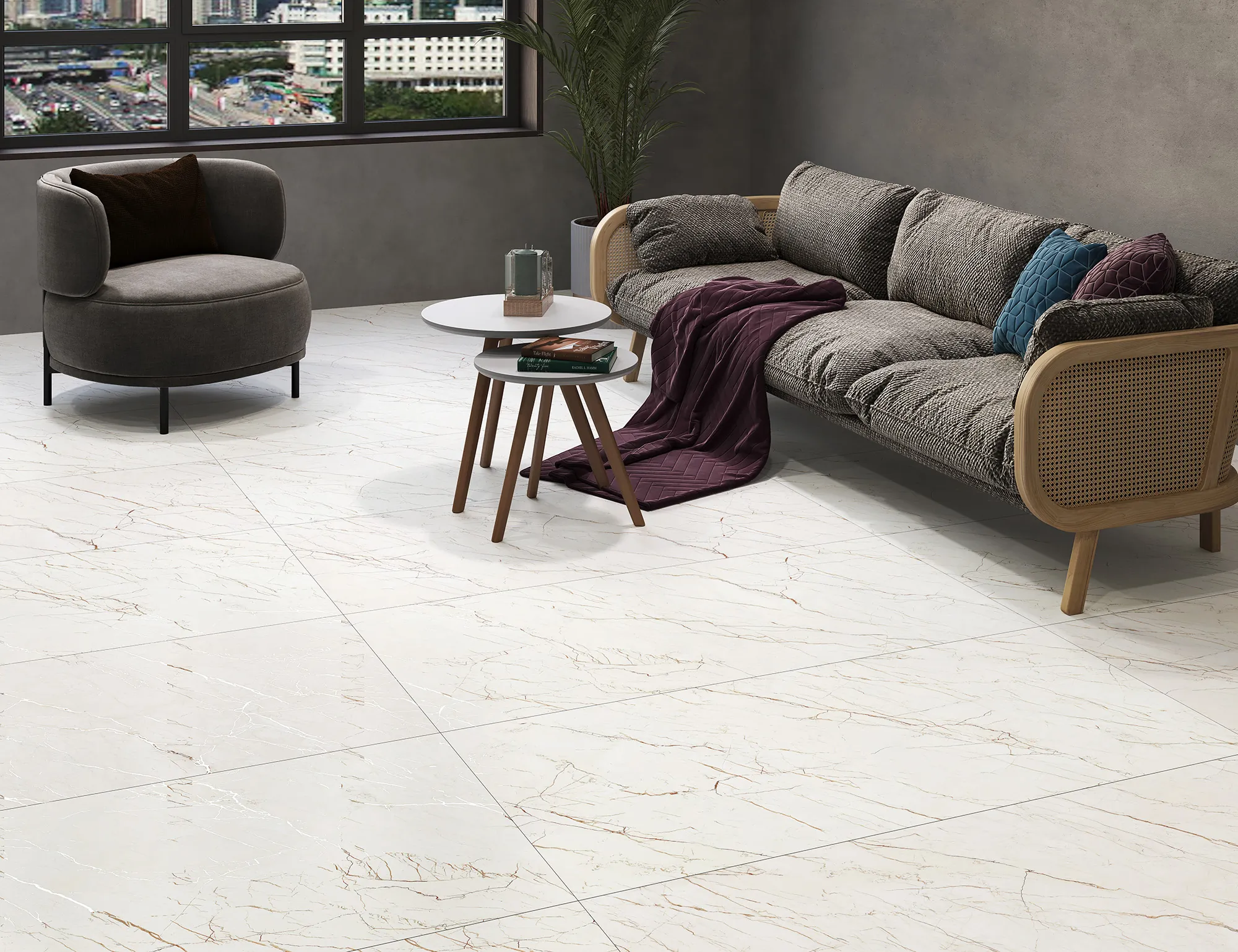 Керамогранит Аркадия Керамика CR6003-A Ceasar Carving 60x60 бежевый