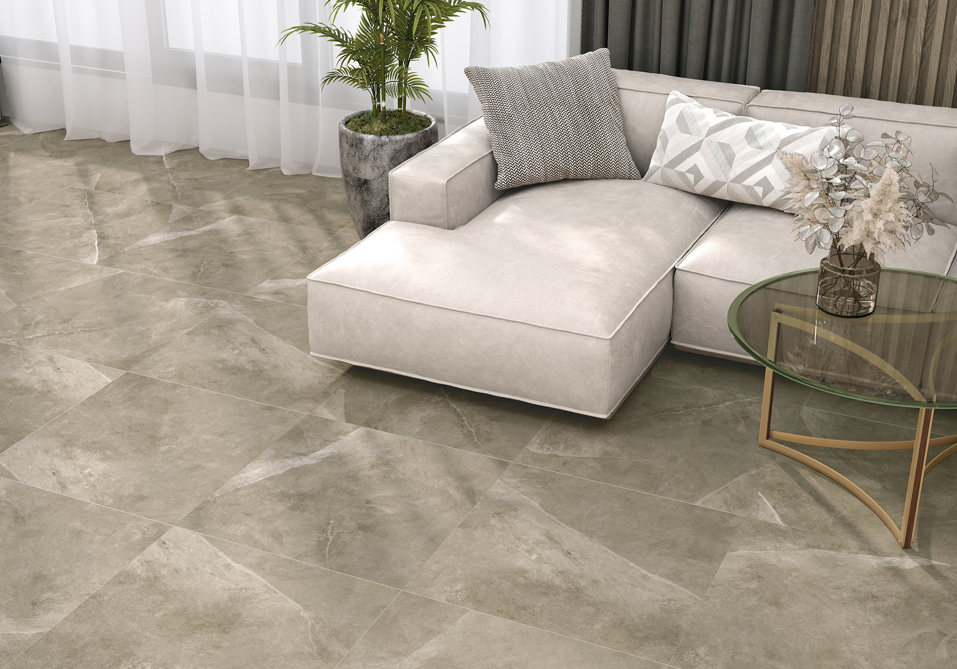 Керамогранит Alma Ceramica Базальто GFU6060BST04R бежевый 60x60