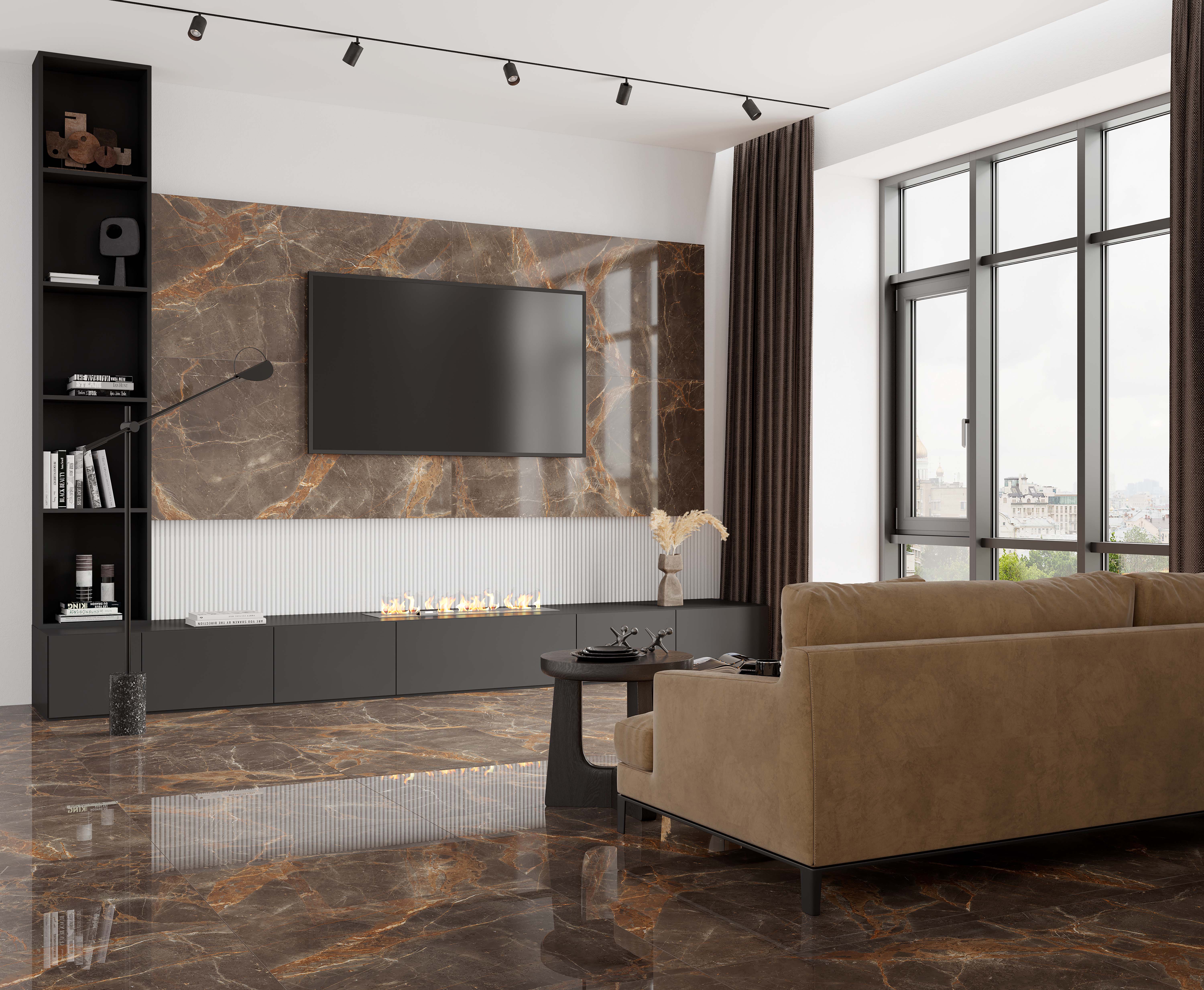 Керамогранит Laparet Nebula Brown 80x80 полированный
