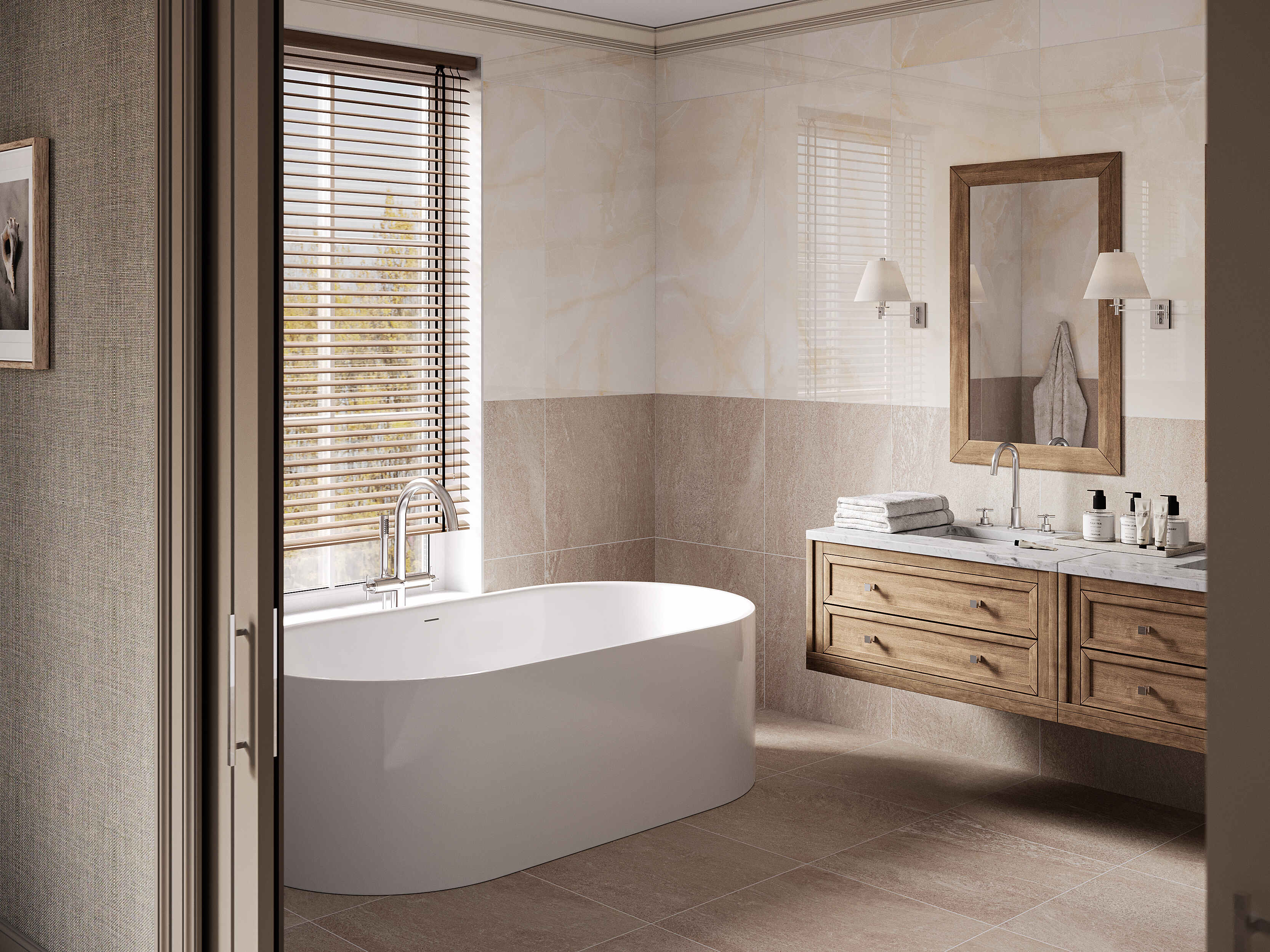 Керамогранит Estima BZ03 Belize Grey BZ03/PS_NC/60x120x10R/GW серый 60x120