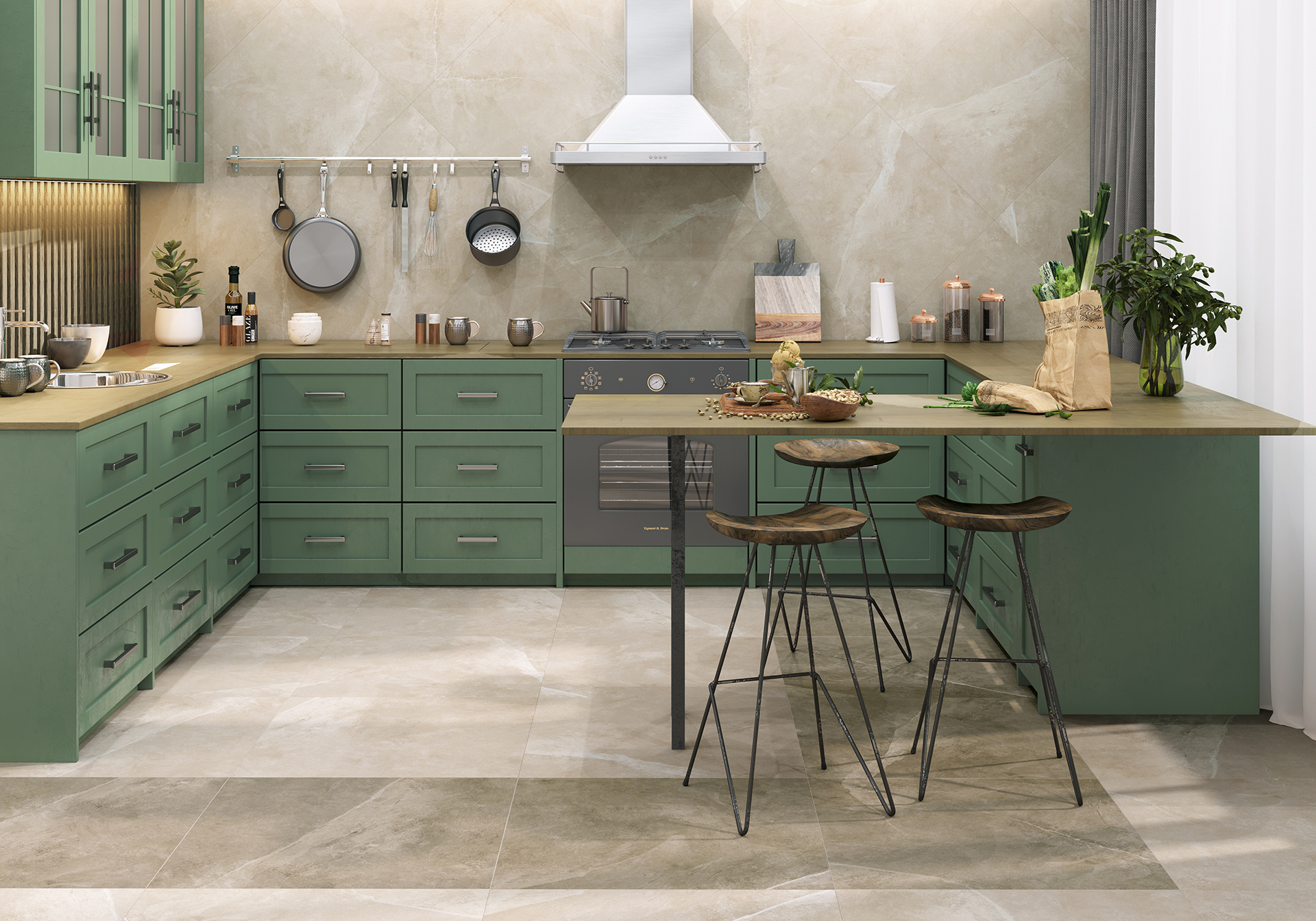 Керамогранит Alma Ceramica Базальто GFU6060BST04R бежевый 60x60