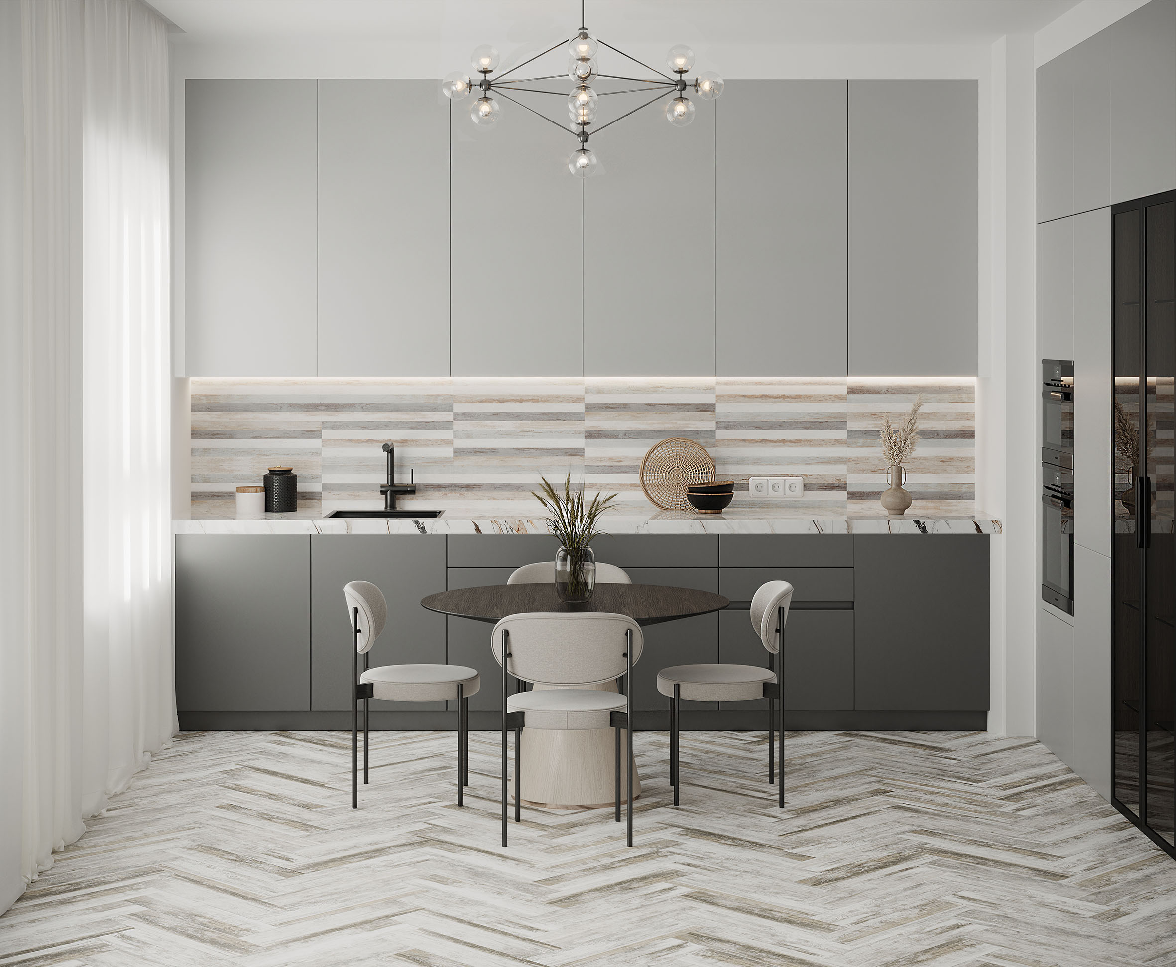 Керамогранит (PR 0008) Laparet Porto серый 15x60 матовый