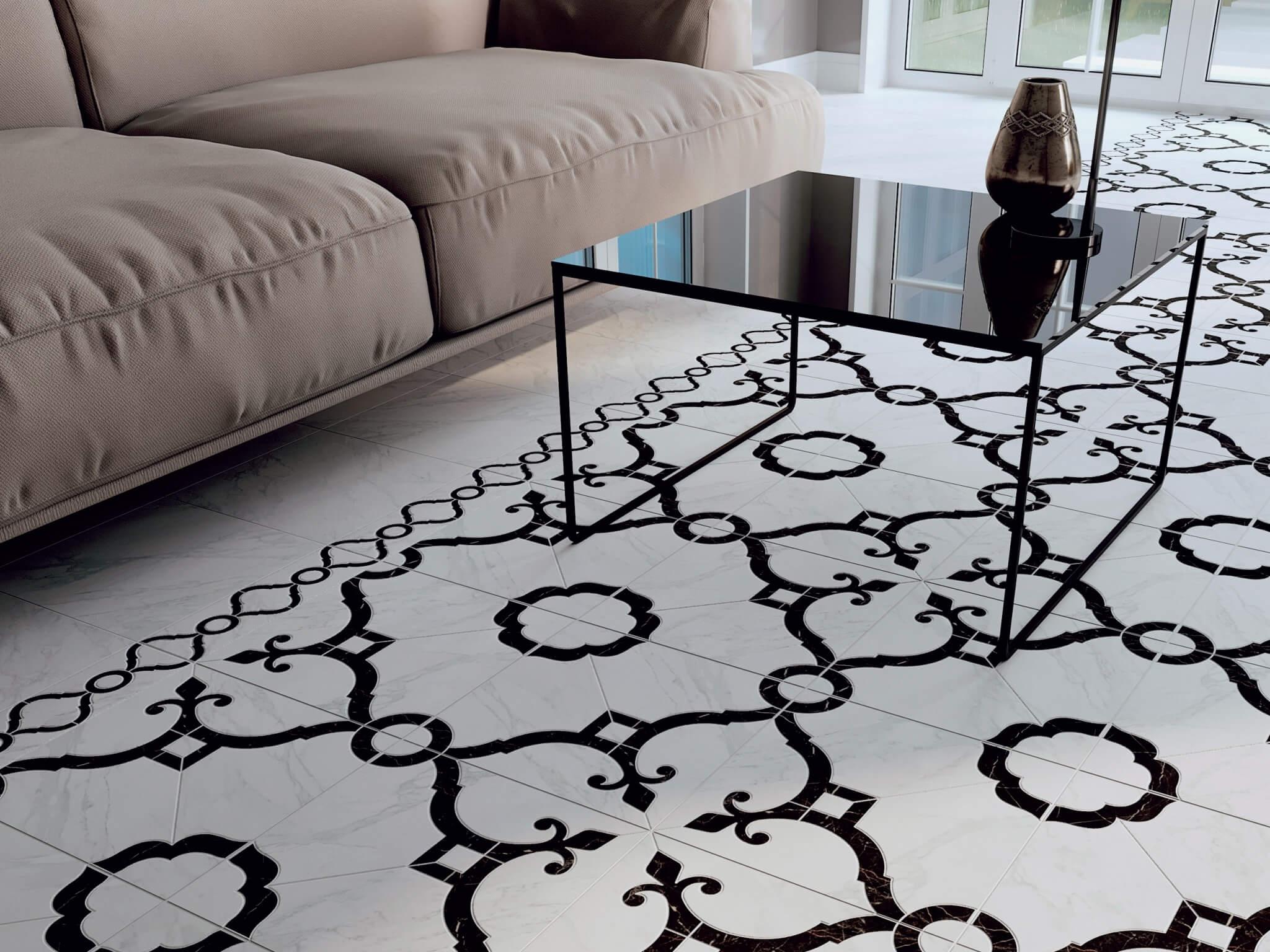 Декор Kerama Marazzi ID94 Фрагонар наборный чёрный 9,9x9,9