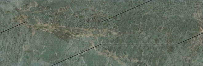 Декор Kerama Marazzi Эвора зеленый глянцевый обрезной 30x89.5