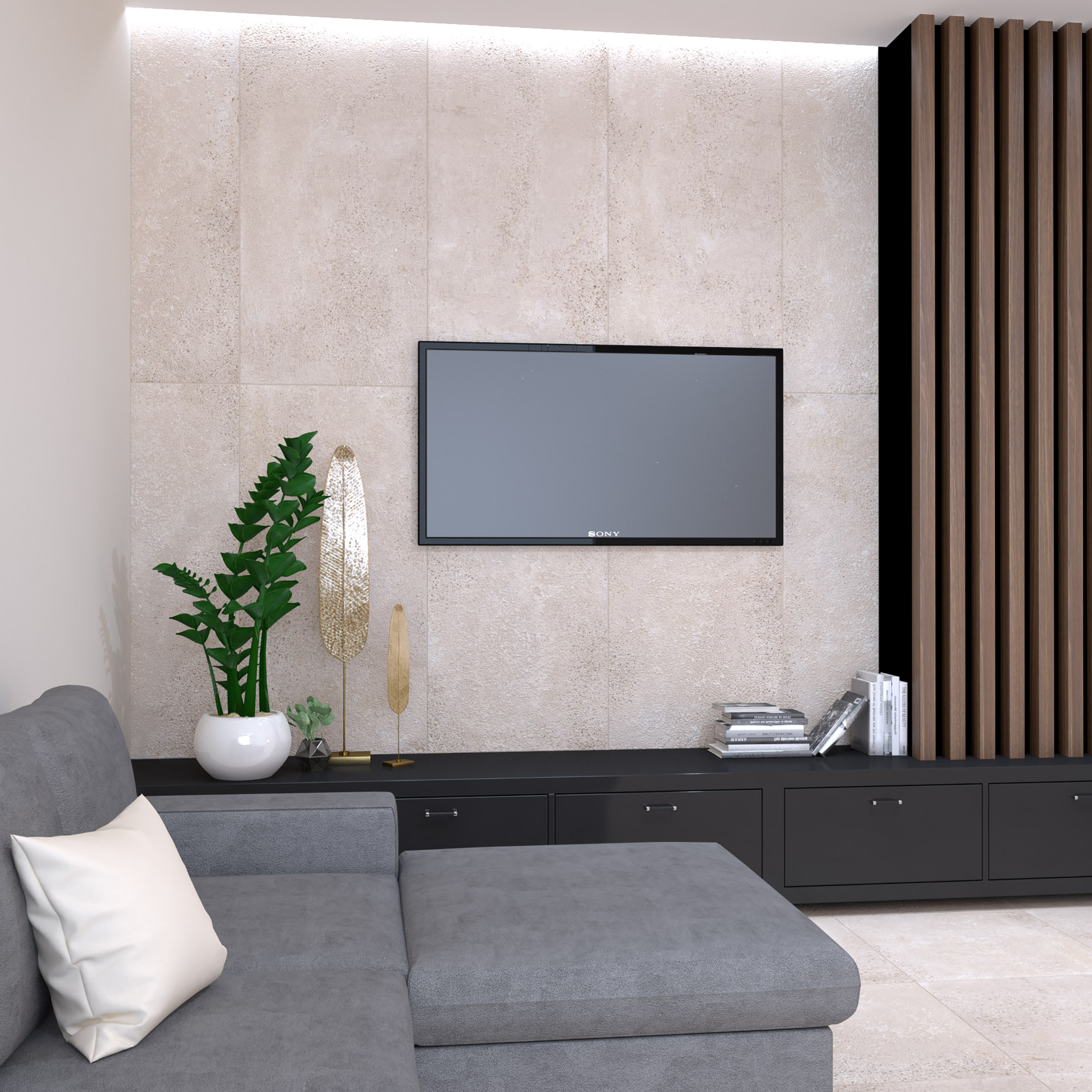 Керамогранит Laparet Tiffany графитовый 60x120 матовый