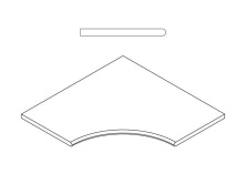 Бортик угловой закругленный Italon Room X2 Black 60x60