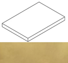 Ступень угловая левая Italon Континуум Брасс Голд 33x160