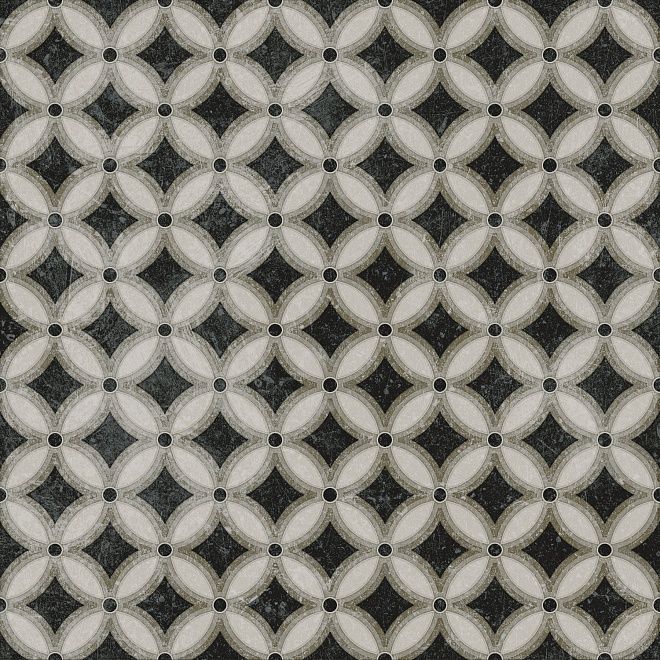 Декор Kerama Marazzi Фреджио 2 черно-белый 20x20 VT\A295\SG1544N