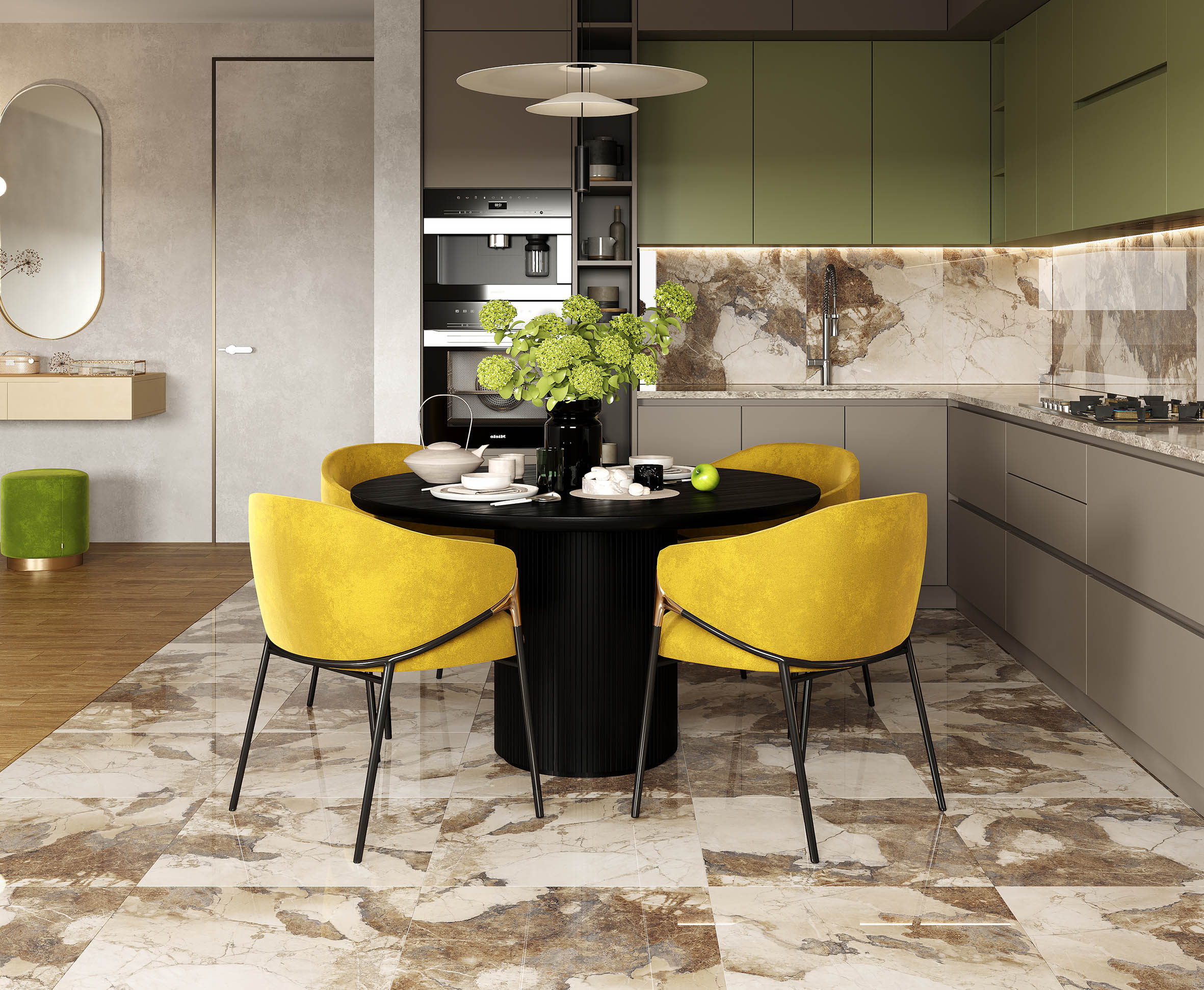 Керамогранит Laparet Persian Brown коричневый 60x60 полированный