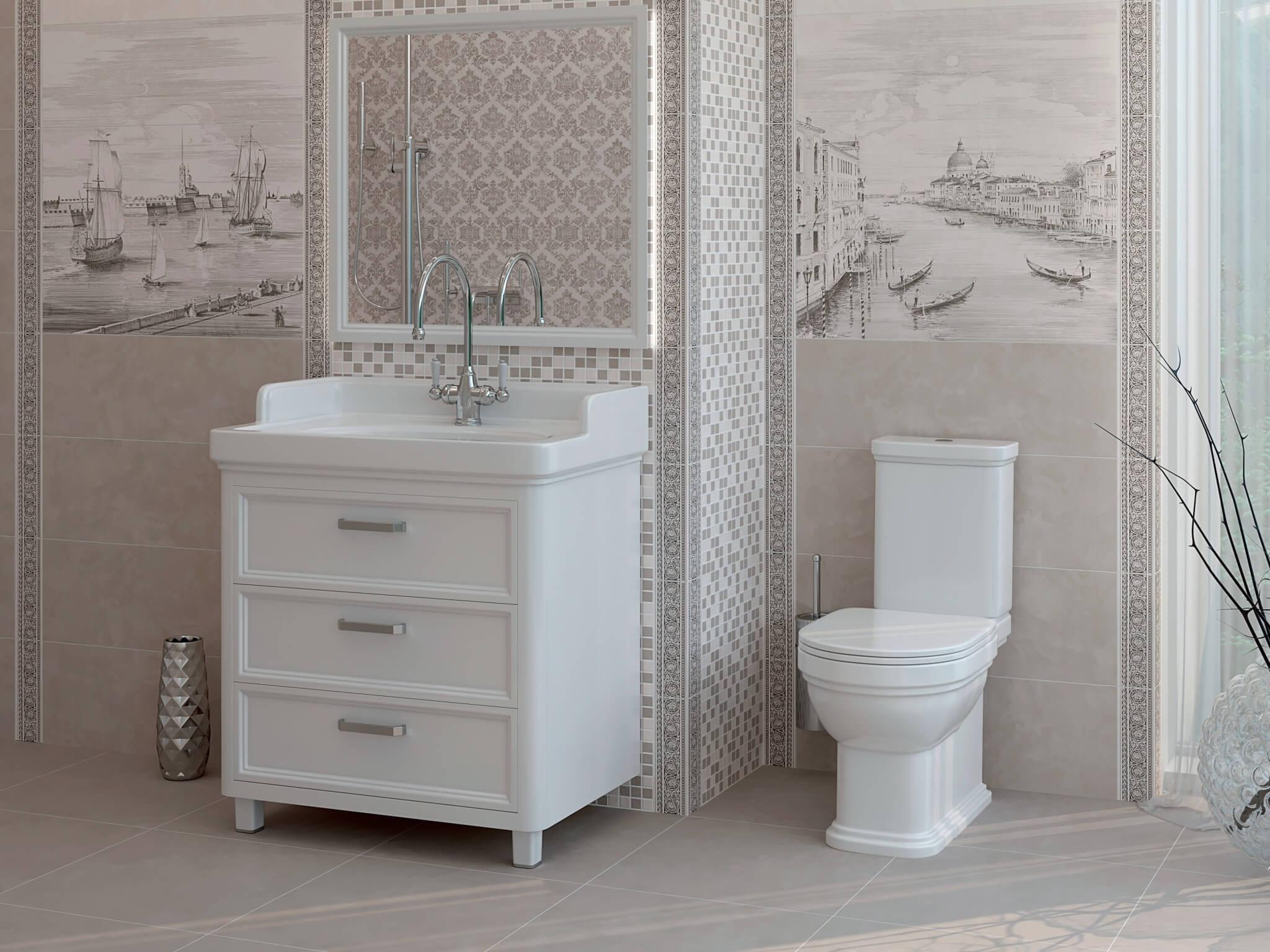 Декор Kerama Marazzi MM12114 Город на воде мозаичный 25x75