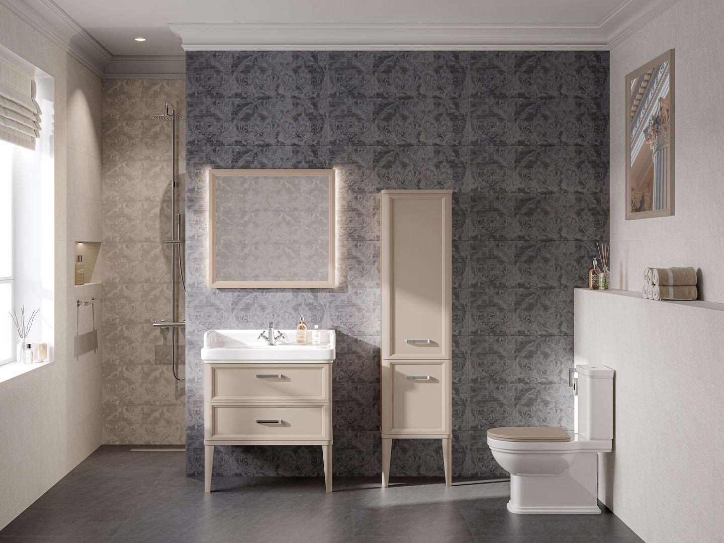 Керамическая плитка Kerama Marazzi 13056TR Гренель серый структура матовый обрезной 30x89.5