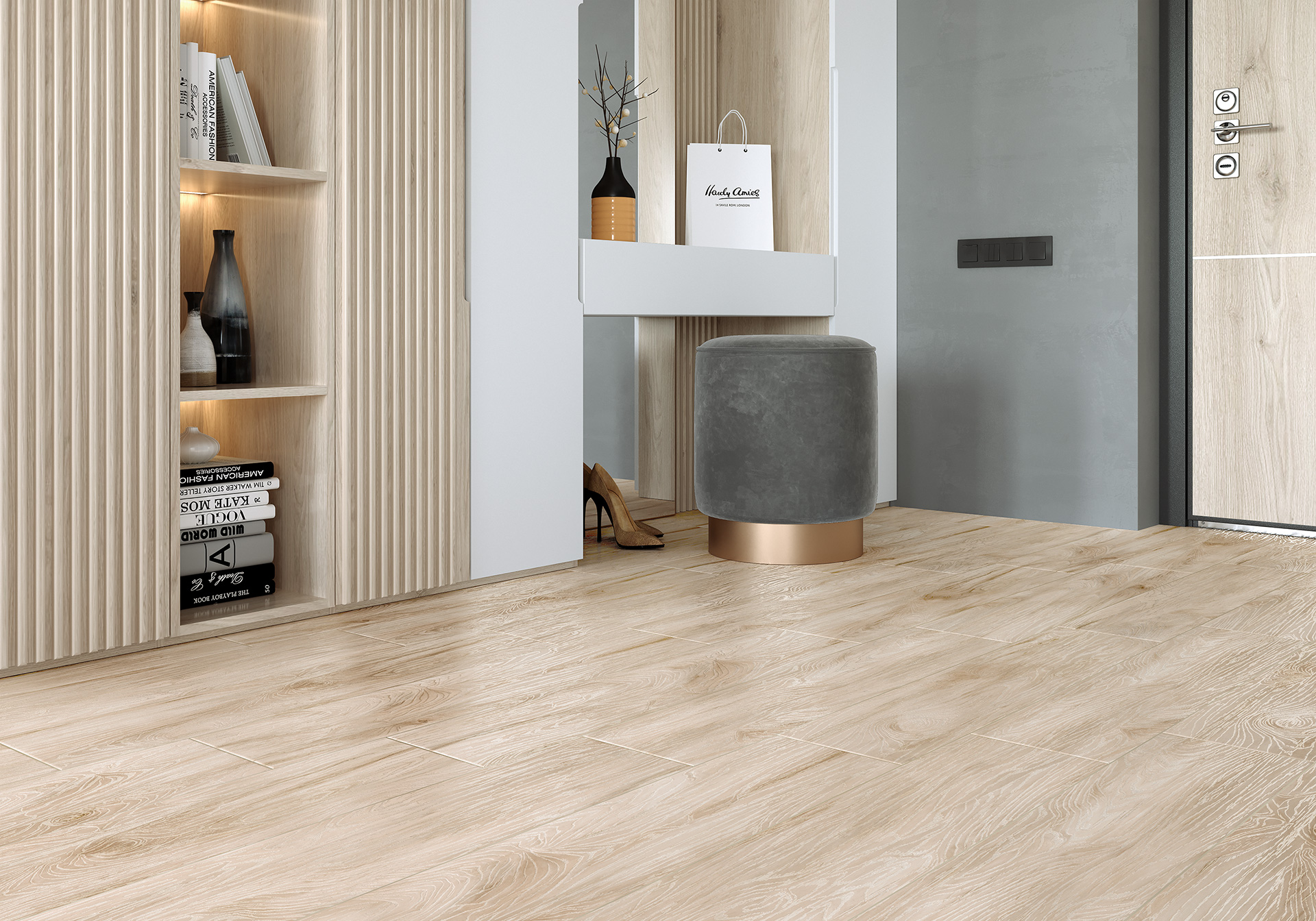 Керамогранит Alma Ceramica Эштон GFA92ATN04R бежевый 20x90