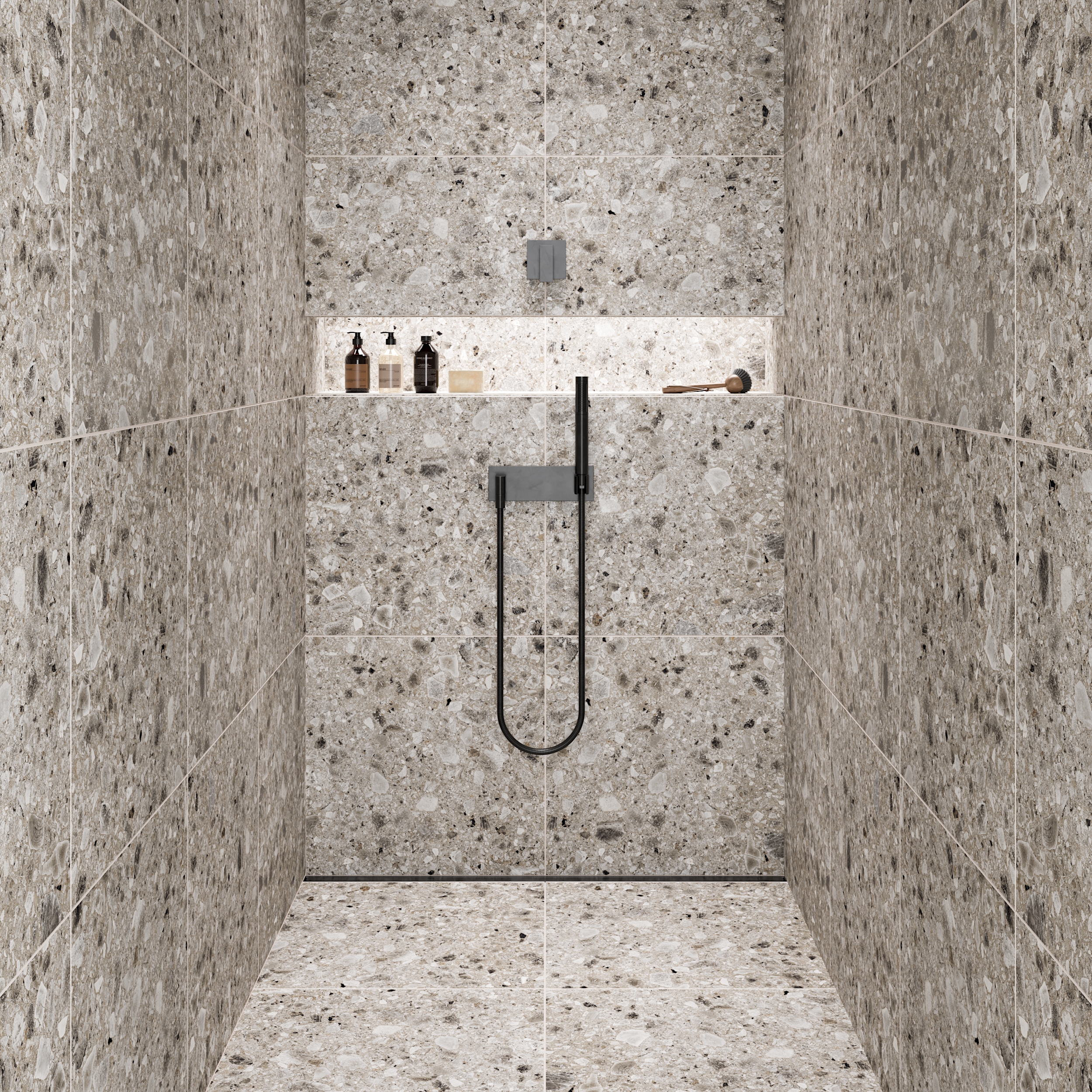 Мозаика Terrazzo Light Grey 30x30 K-331/MR/m01/300x300x10
