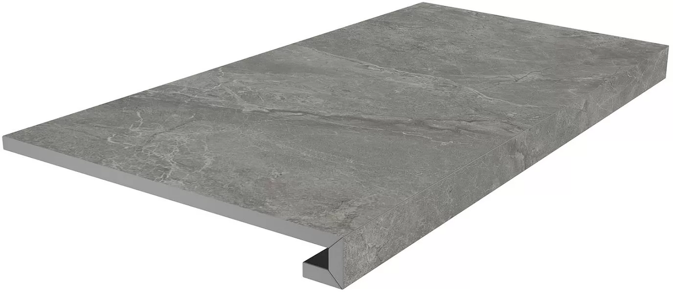 Ступень Керама Марацци Venezia клееная Риальто серый темный матовый 33х80