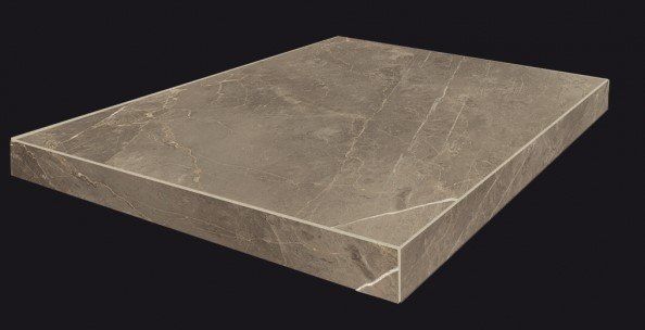 Ступень угловая левая ColiseumGres Portofino Grigio 33x45 матовая