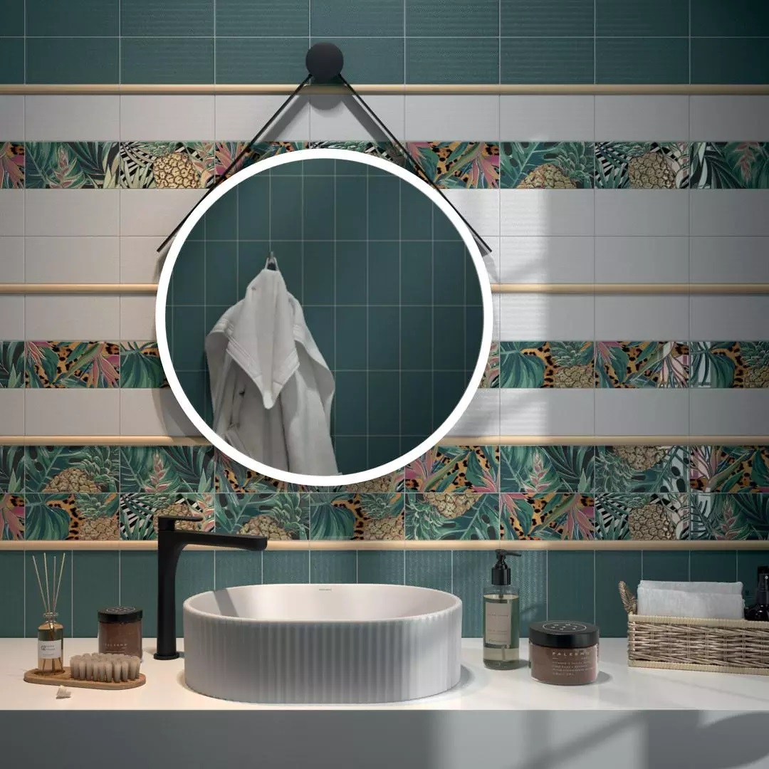 Керамическая плитка Kerama Marazzi Пальмейра белый матовый 9.9x20 19074