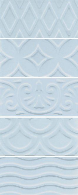 Керамическая плитка Kerama Marazzi 16015 Авеллино голубой структура mix 7,4x15