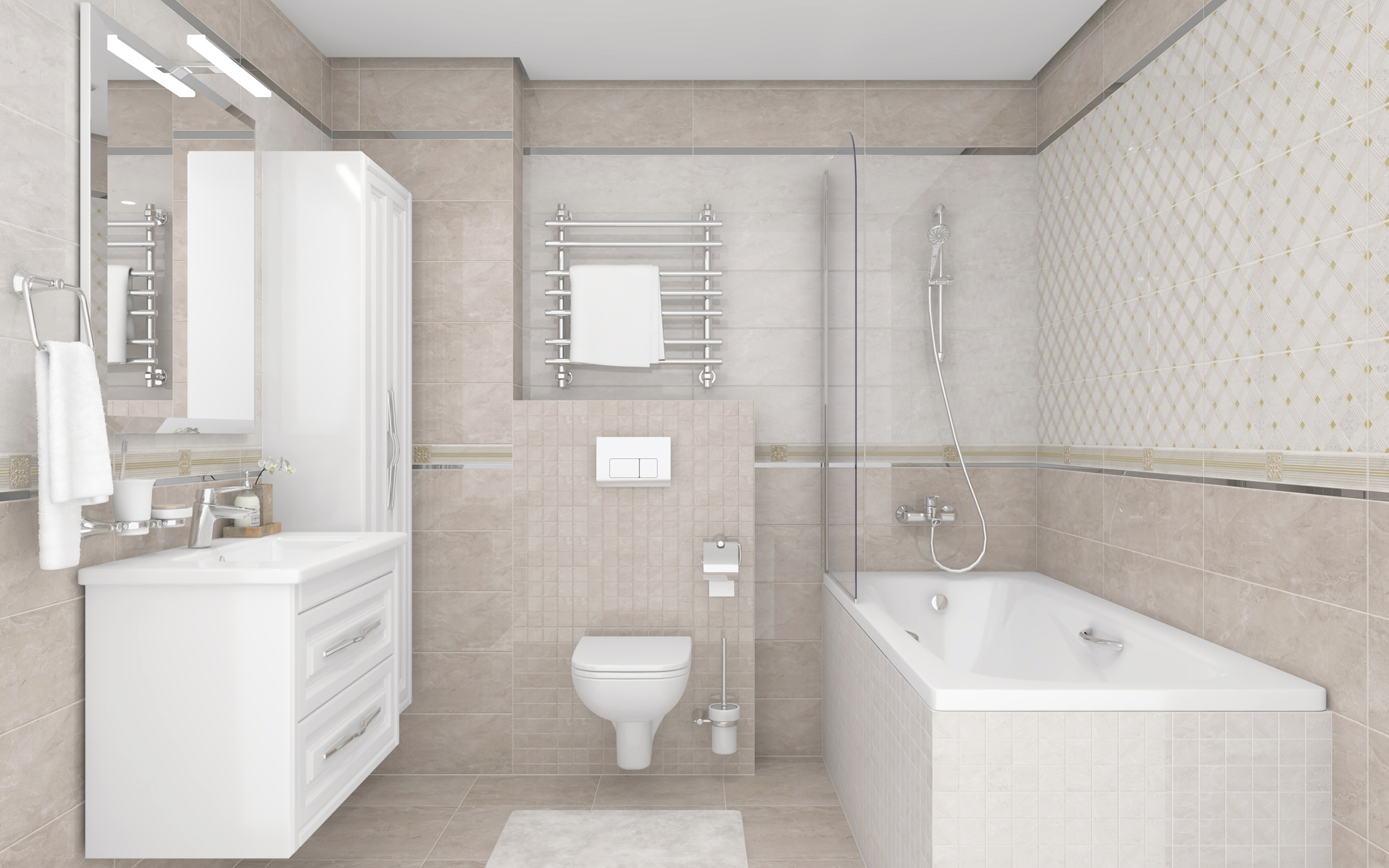 Декор (AD\B483\60045) Laparet Royal чёрный 20x60 глянцевый