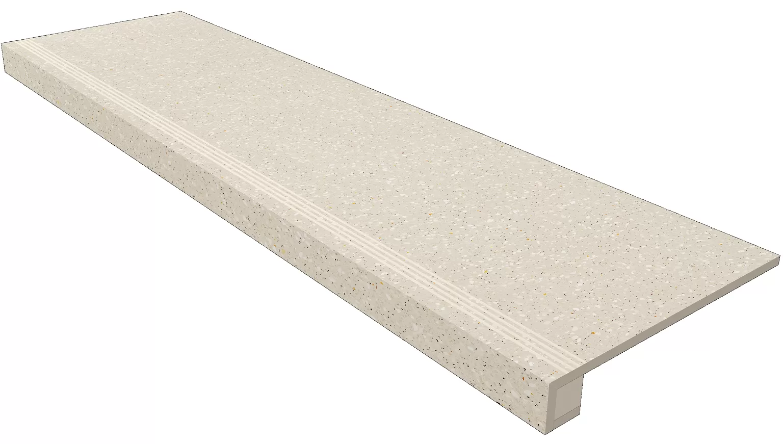 Комплект Estima CM02 Cosmos Beige (Ступень 33x120 непол. прямоугол. бортик с насечками + Подступенок 14,5x120)