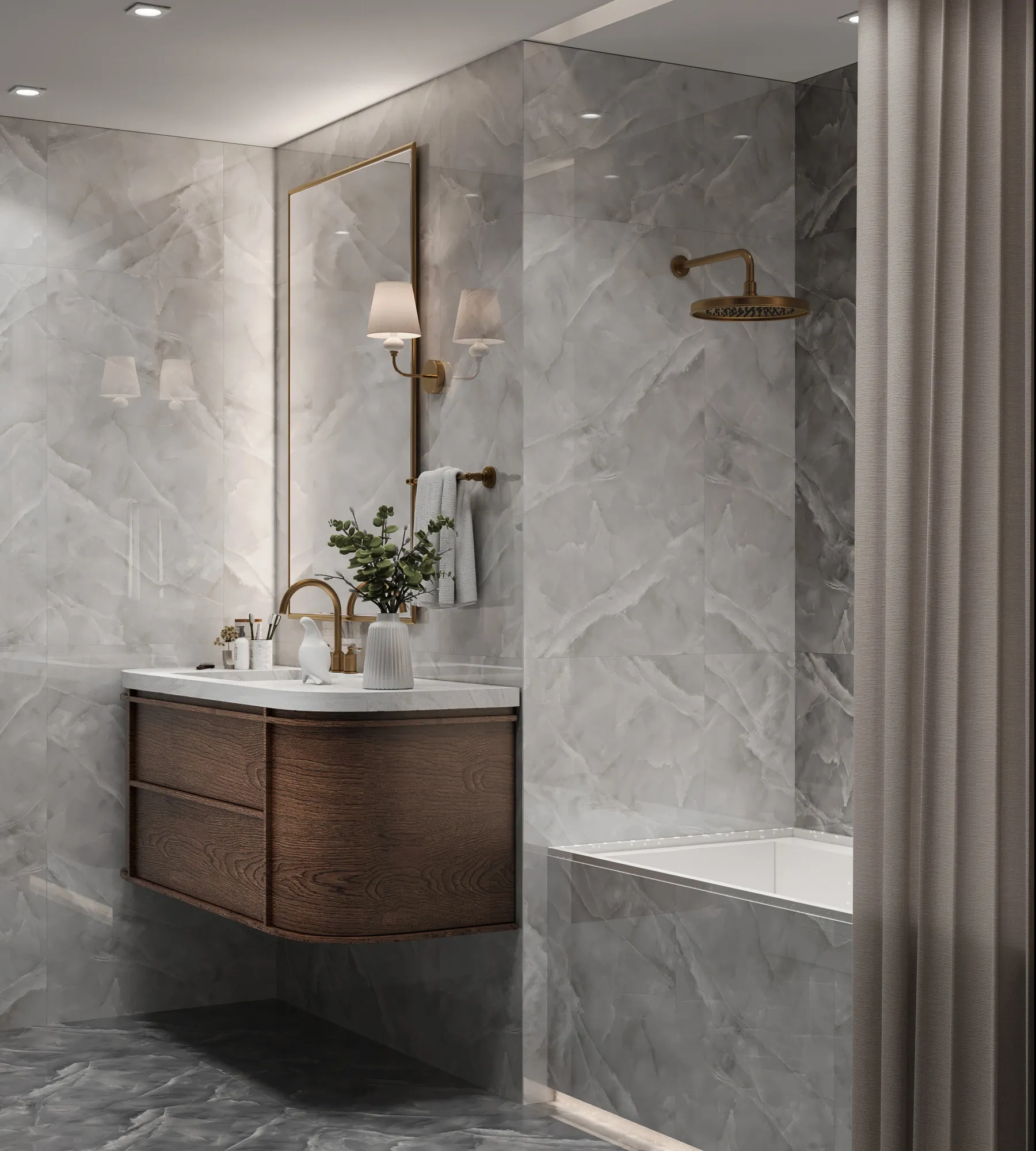 Керамогранит Аркадия Керамика FP1024-A Baikal Ivory Full Polished 60x120 бежевый