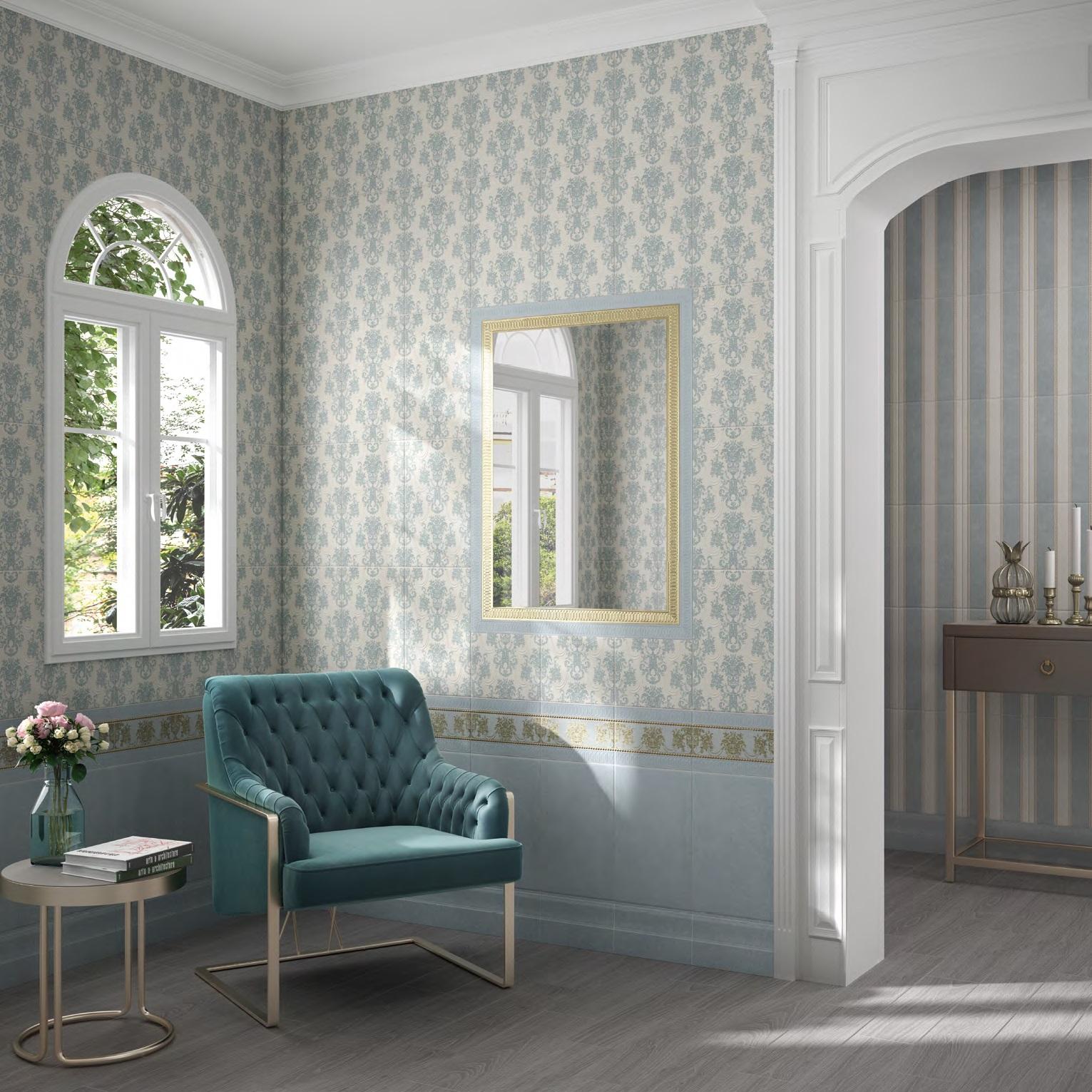 Бордюр Kerama Marazzi BOA005 Борромео золото 4x25