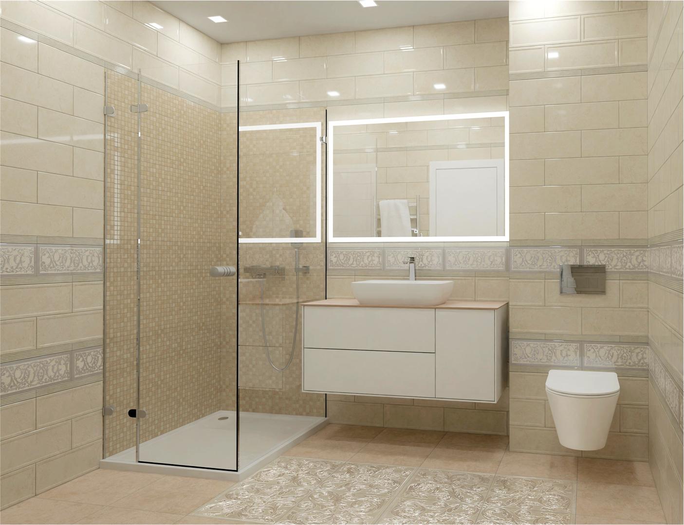 Бордюр Kerama Marazzi Монсанту бежевый светлый 7.2x40.2 OS\A159\SG1687