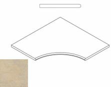 Бортик угловой закругленный Italon District X2 Sand 60x60