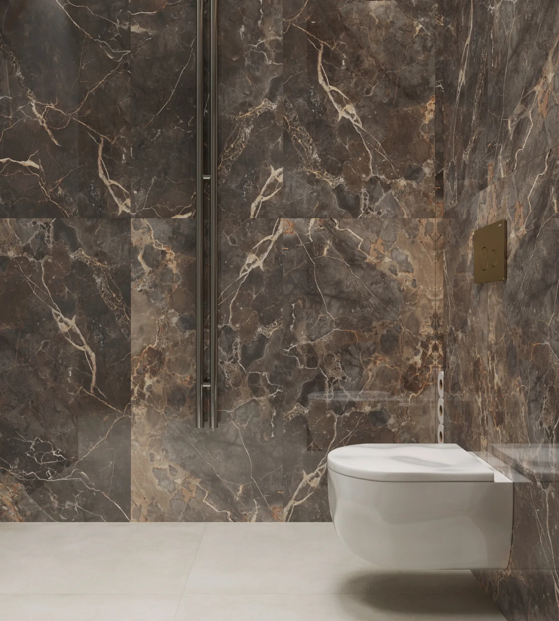 Керамогранит Аркадия Керамика FP1005-A Imperial Nero Full Polished 60x120 коричневый